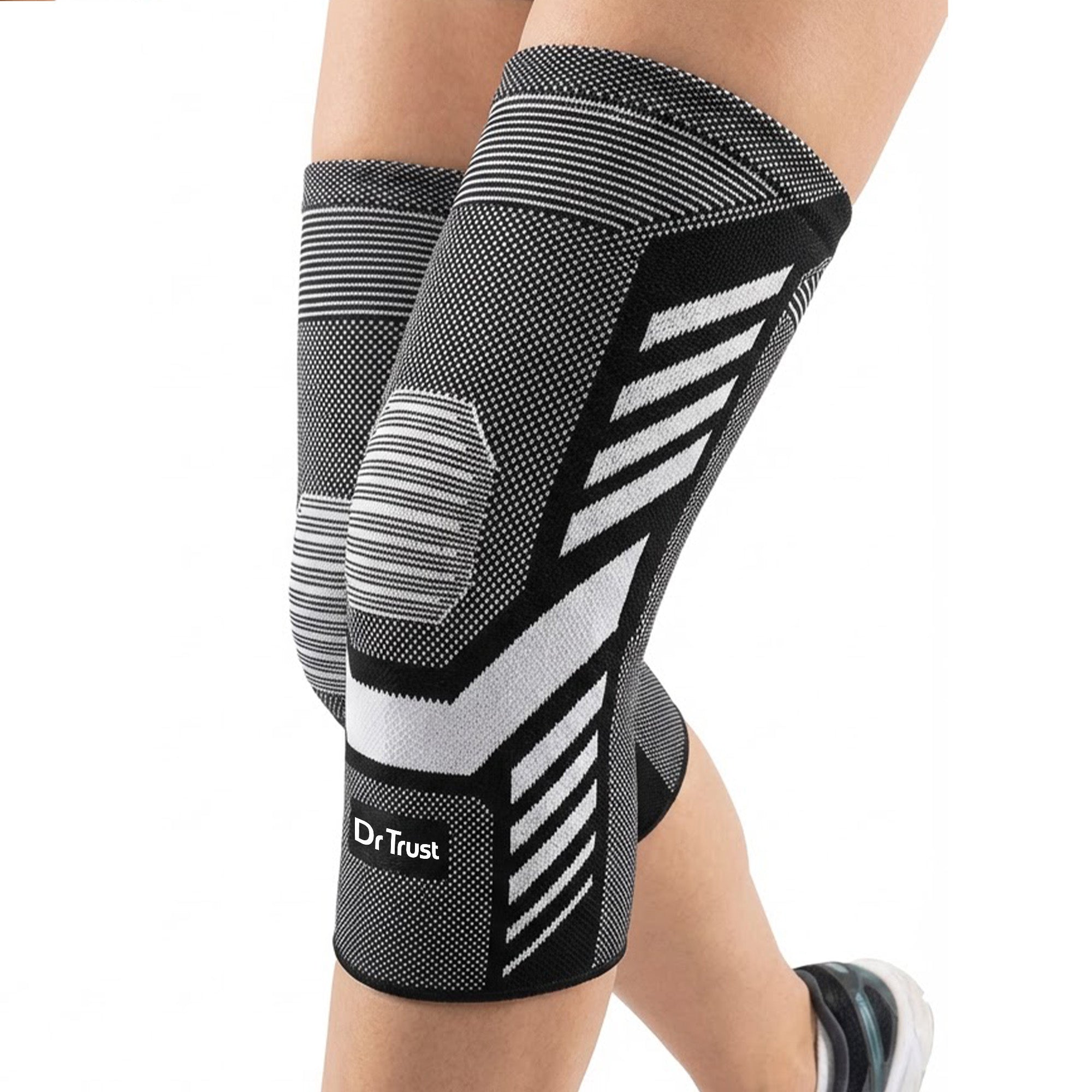 Dr Trust USA Knee Cap Pro for Knee Pain, Meniscus Tear, ACL Arthritis, Sports and Recovery Support, Advanced Compression Knee Sleeve for Joint Stability Recovery Knee Brace For Men and Women (2 pack) 4520