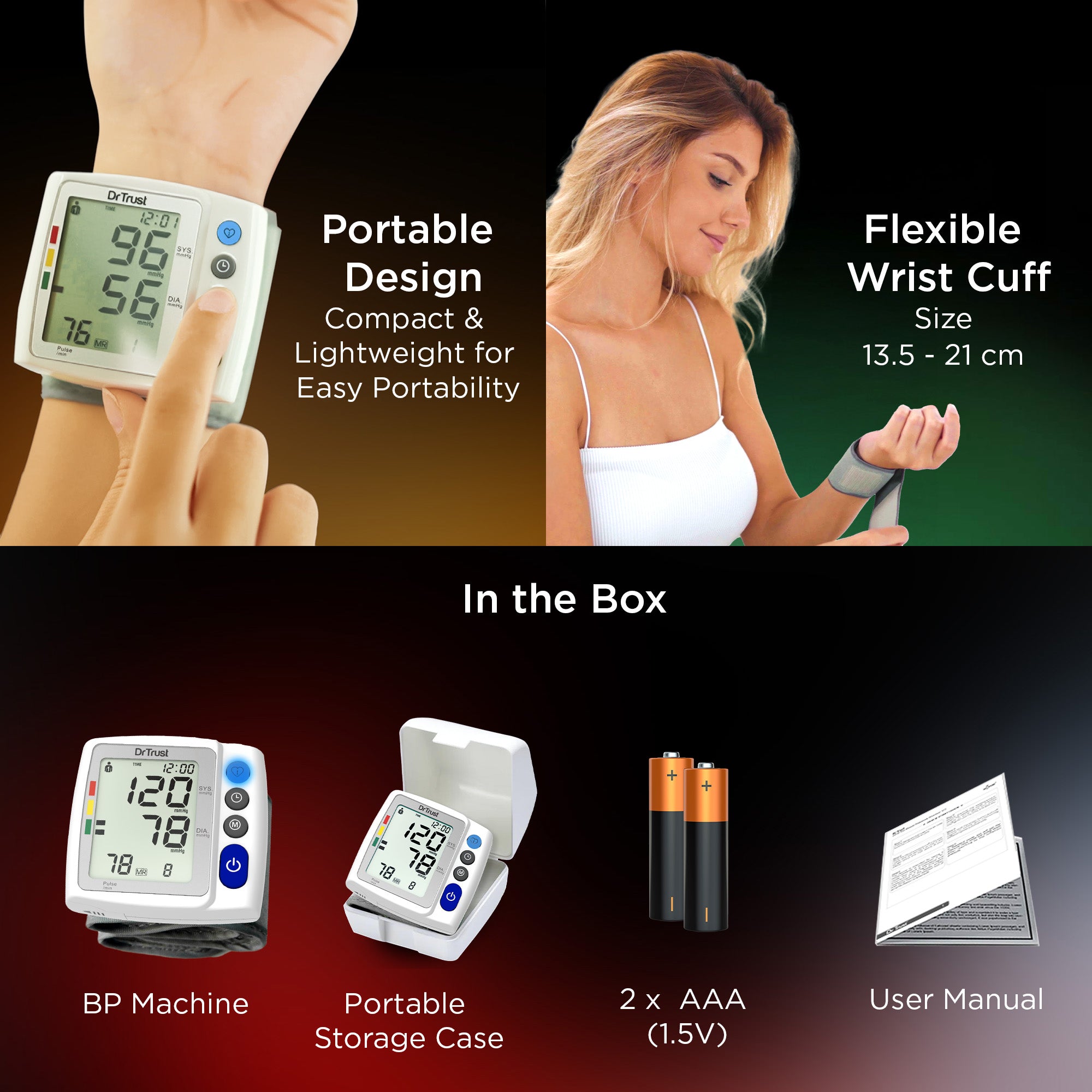 Dr Trust USA Digital Wrist BP Monitor 125