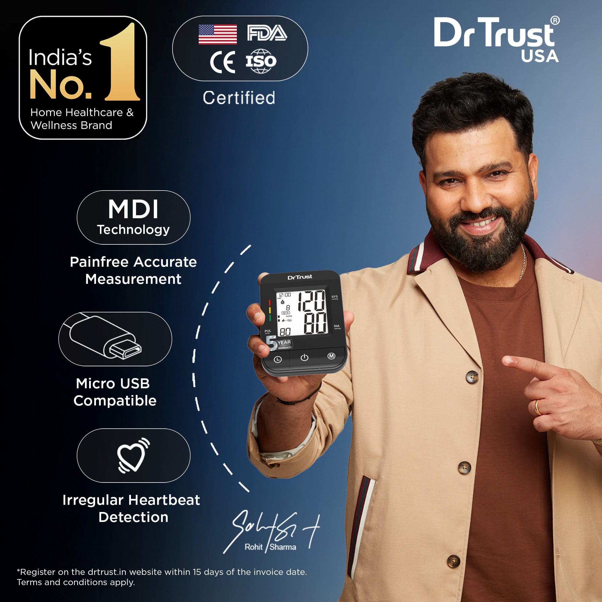 Dr Trust USA BP Machine Comfort Pro 115 (Large Cuff)