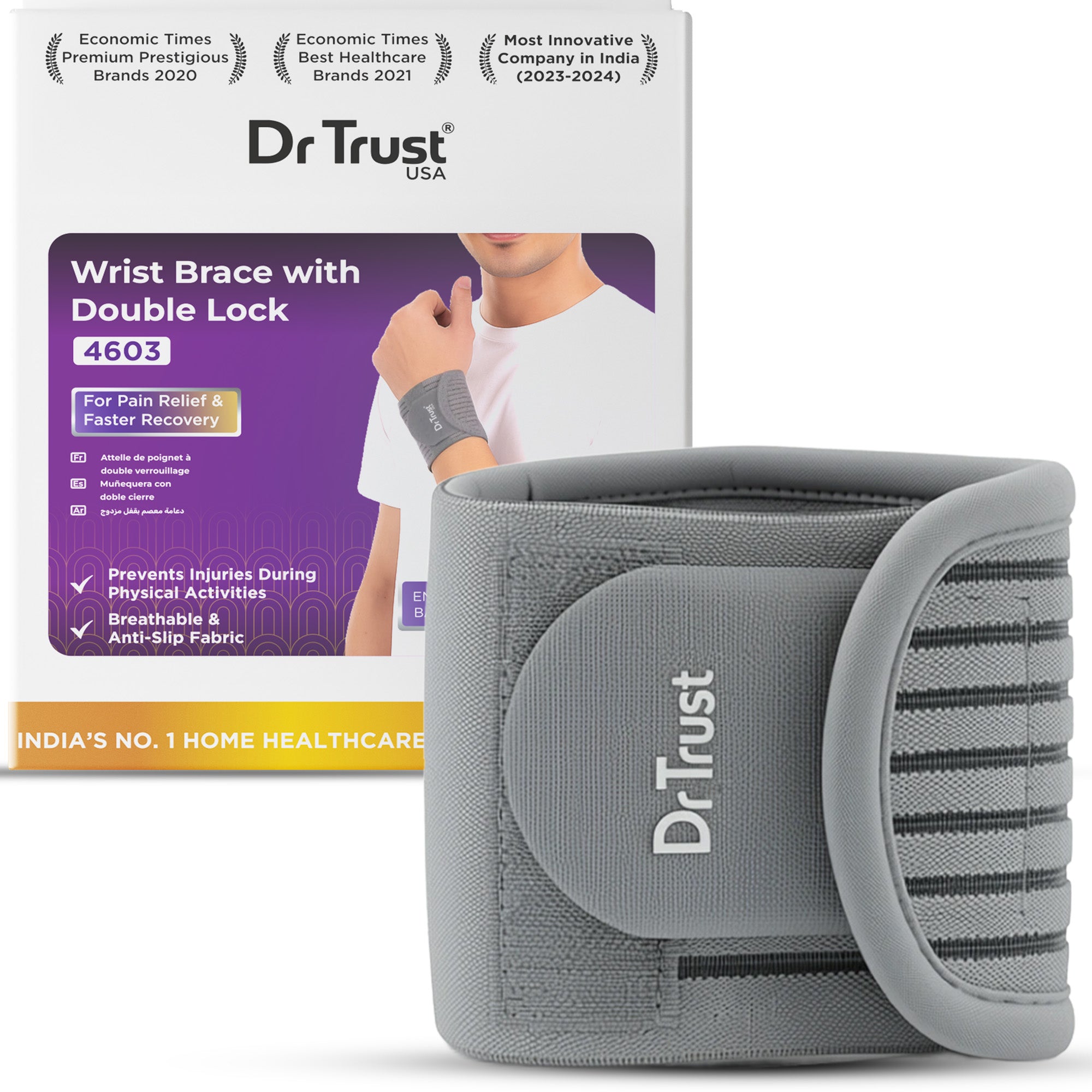 Dr Trust USA 4603 Wrist Support Brace for Pain Relief (Men & Women)