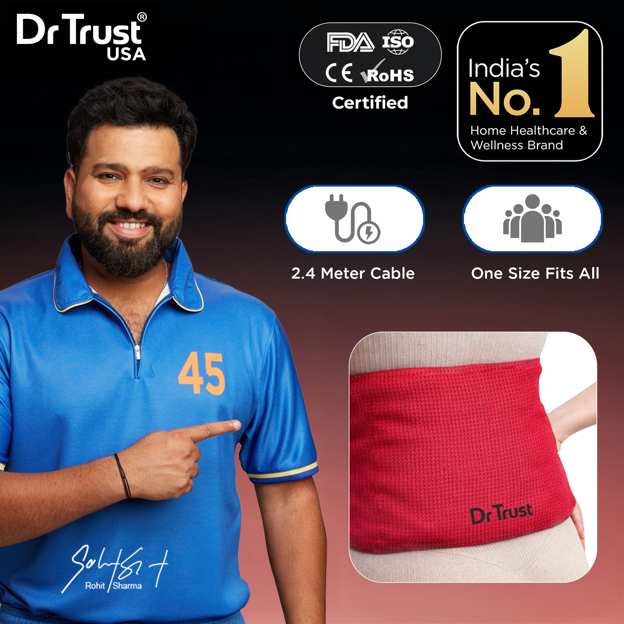 Dr Trust USA PinkTherm Orthopedic Heating Pad 3102