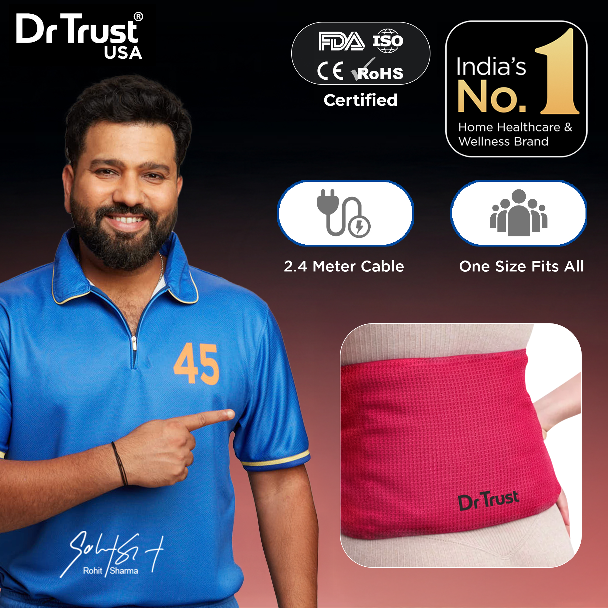 Dr Trust USA PinkTherm Orthopedic Heating Pad 3102