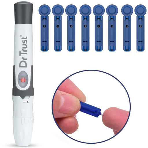 Dr Trust USA Glucometer Dr Trust USA Lancing Device Pen & 50 Round Lancets (Compatible for use with all brands of Glucometers)