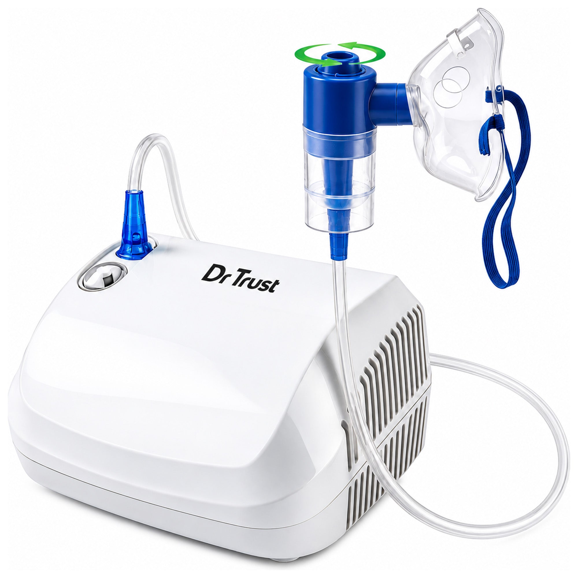Dr Trust USA 417 AeroCare® Piston Compressor Nebulizer Machine for Adults & Kids Fast & Efficient Nebulization Kit Included Powerful Motor Low Noise