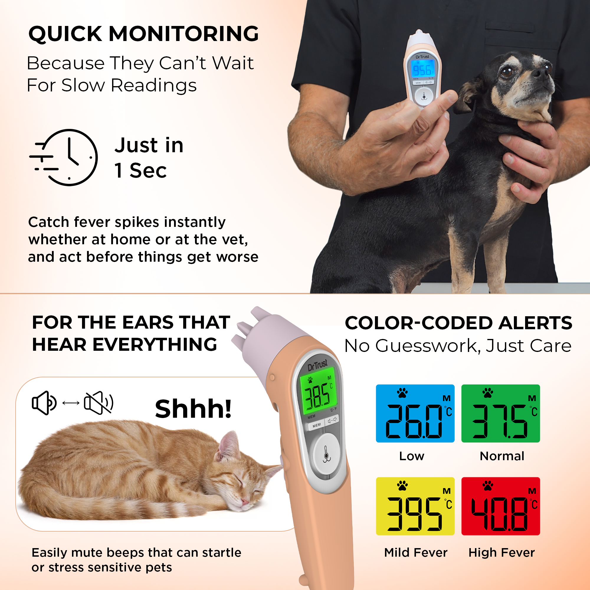 Dr Trust USA Non-Contact Infrared Pet Thermometer 619