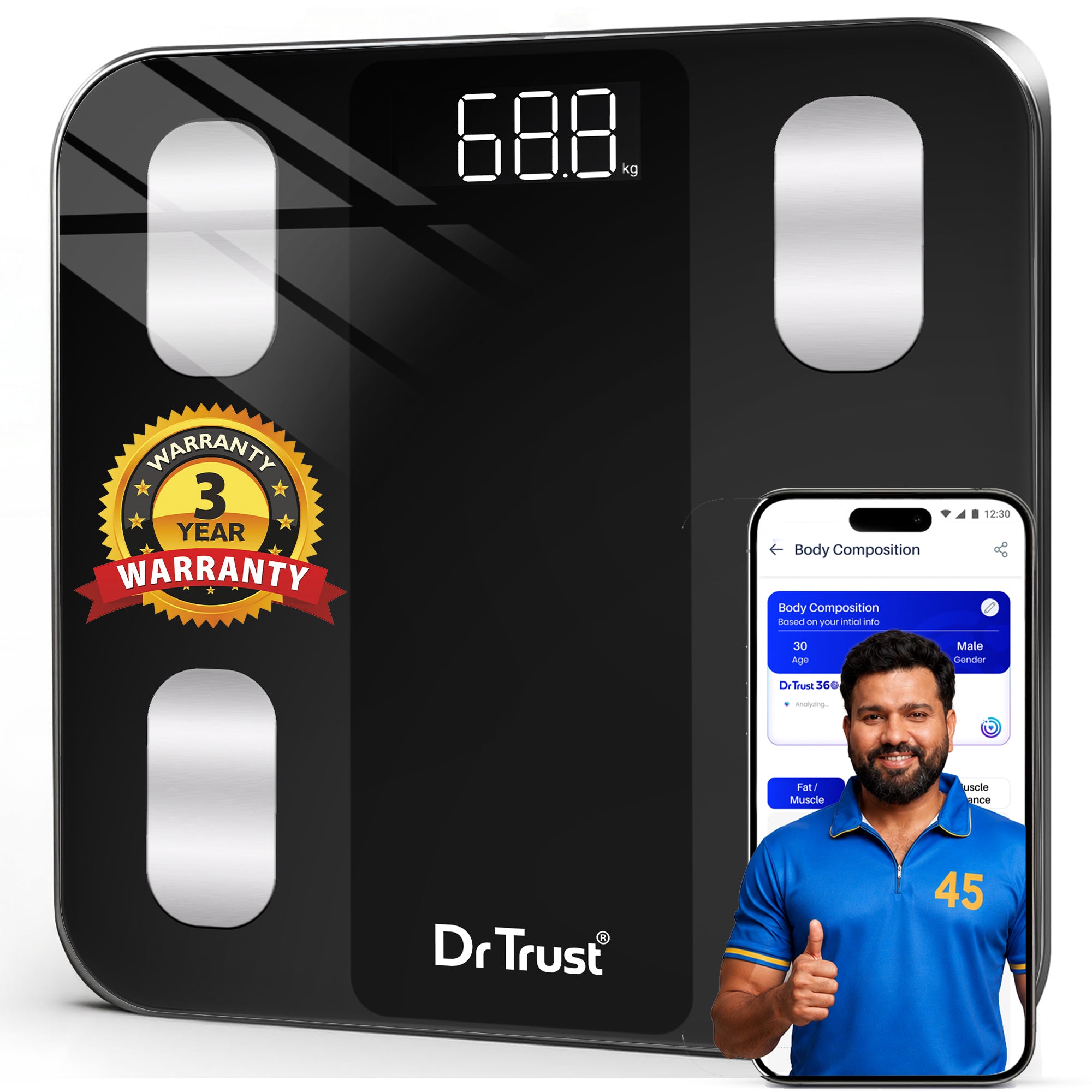 Dr Trust USA Legend Smart Body Fat Analyzer & BMI Weight Machine 526