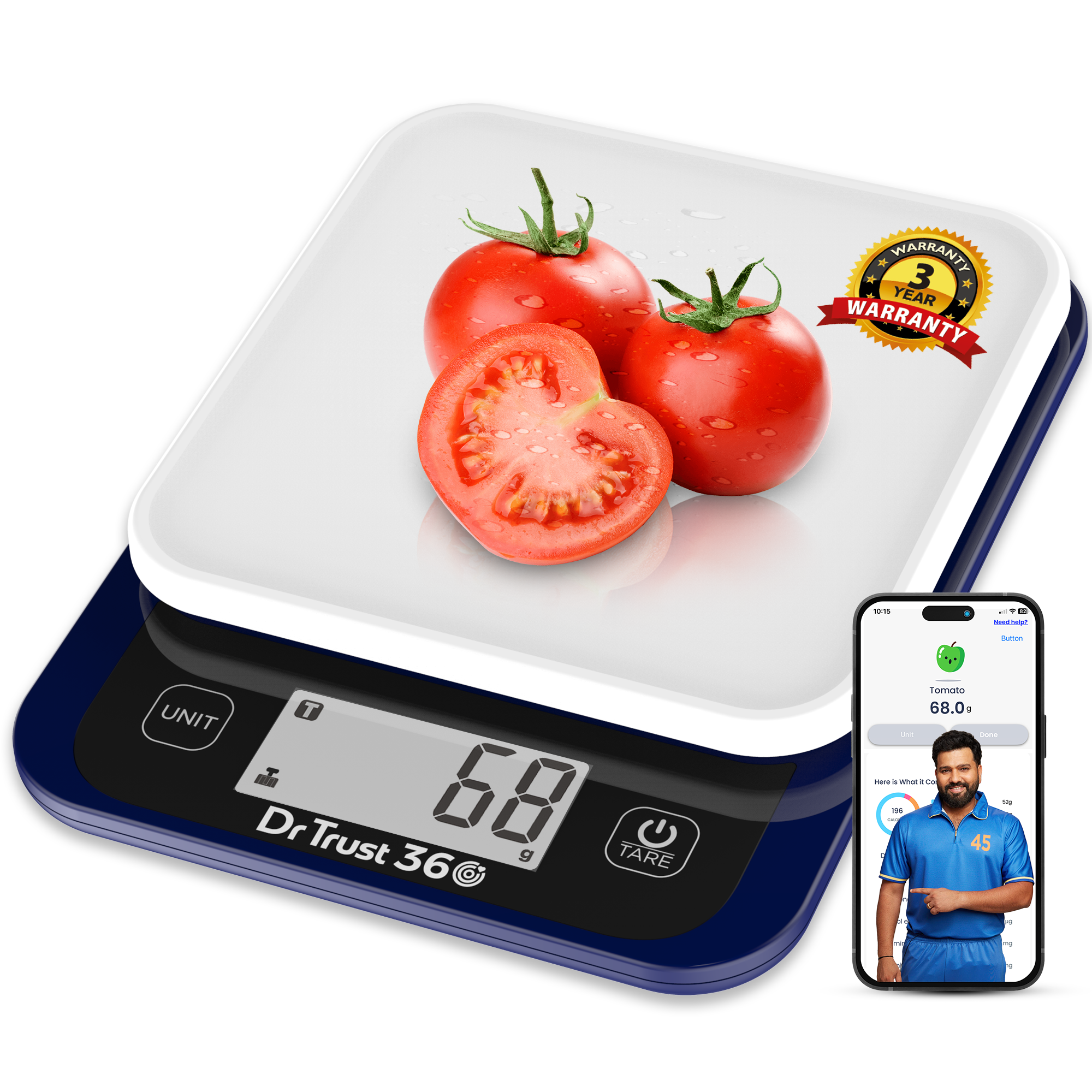 Dr Trust USA Smart Nutrition Food Kitchen Scale with App 530