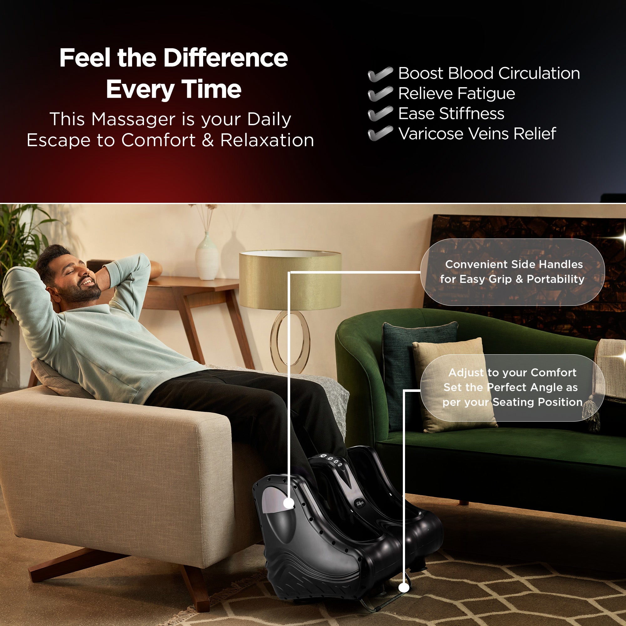 Dr Physio USA Monarch Leg, Foot, Ankle & Calf Massage Machine 1046 (with Heat)