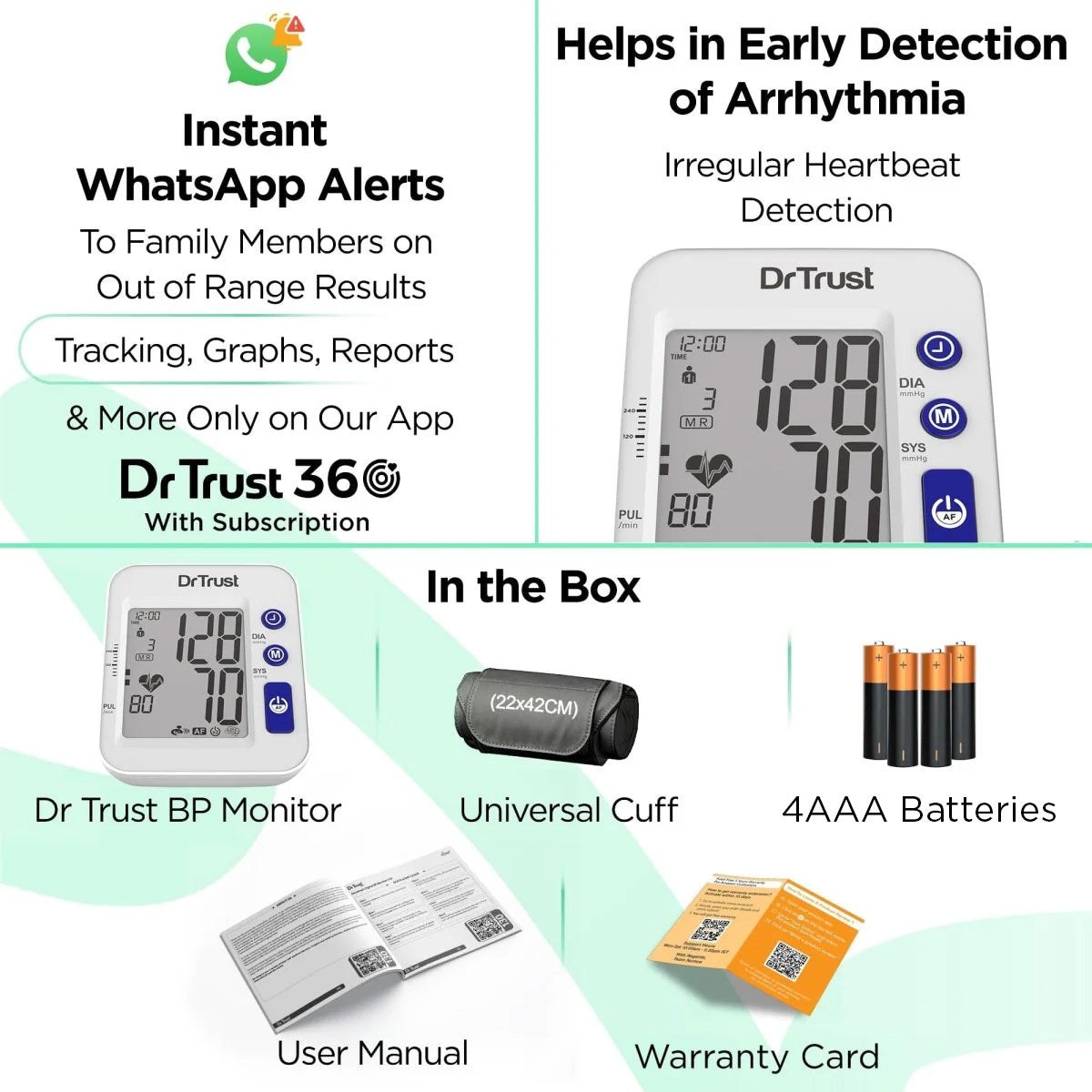 Dr Trust USA Accutrack AFib BP Monitor 130