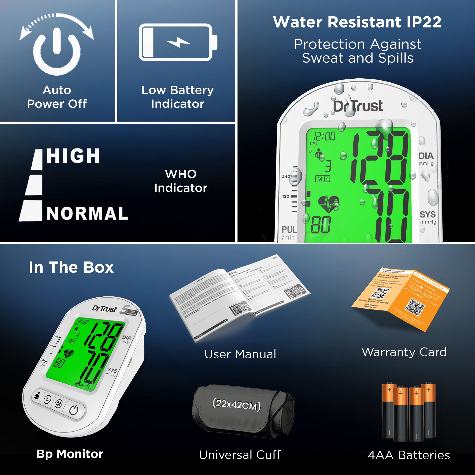 Dr Trust USA Intellitrack Portable Digital BP Monitor 133