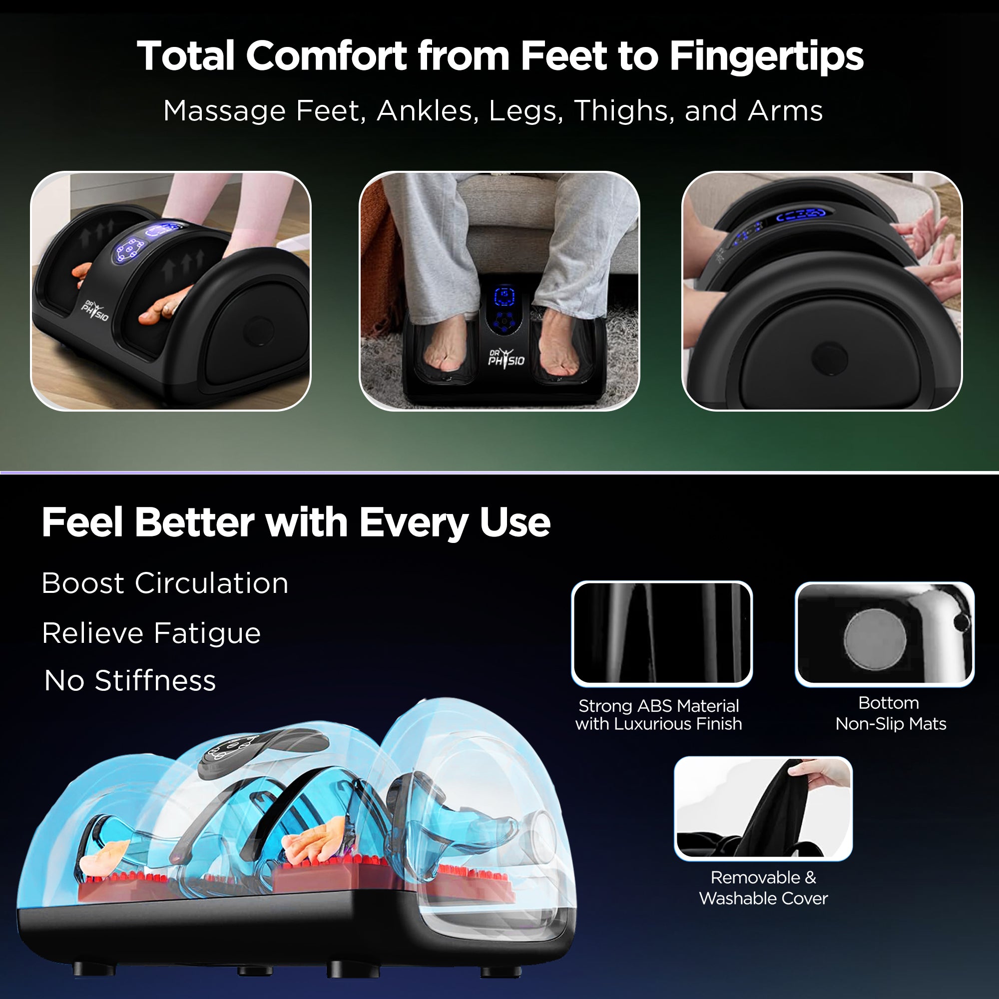 Dr Physio USA Bliss Shiatsu Electric Foot Massage Machine 1045