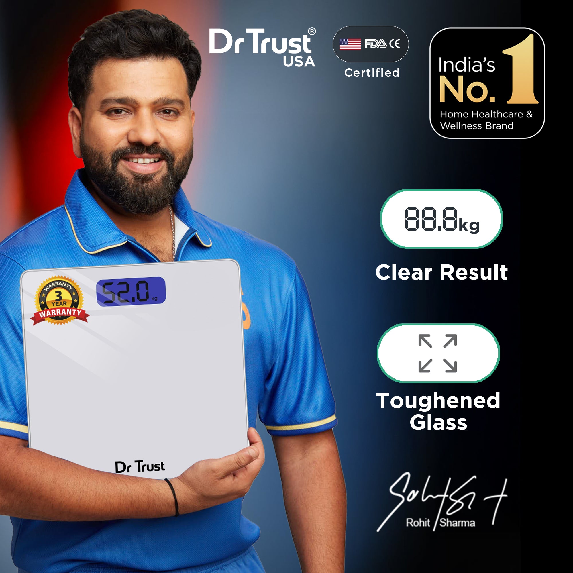 Dr Trust USA एलिगेंस पर्सनल स्केल वेइंग मशीन 514