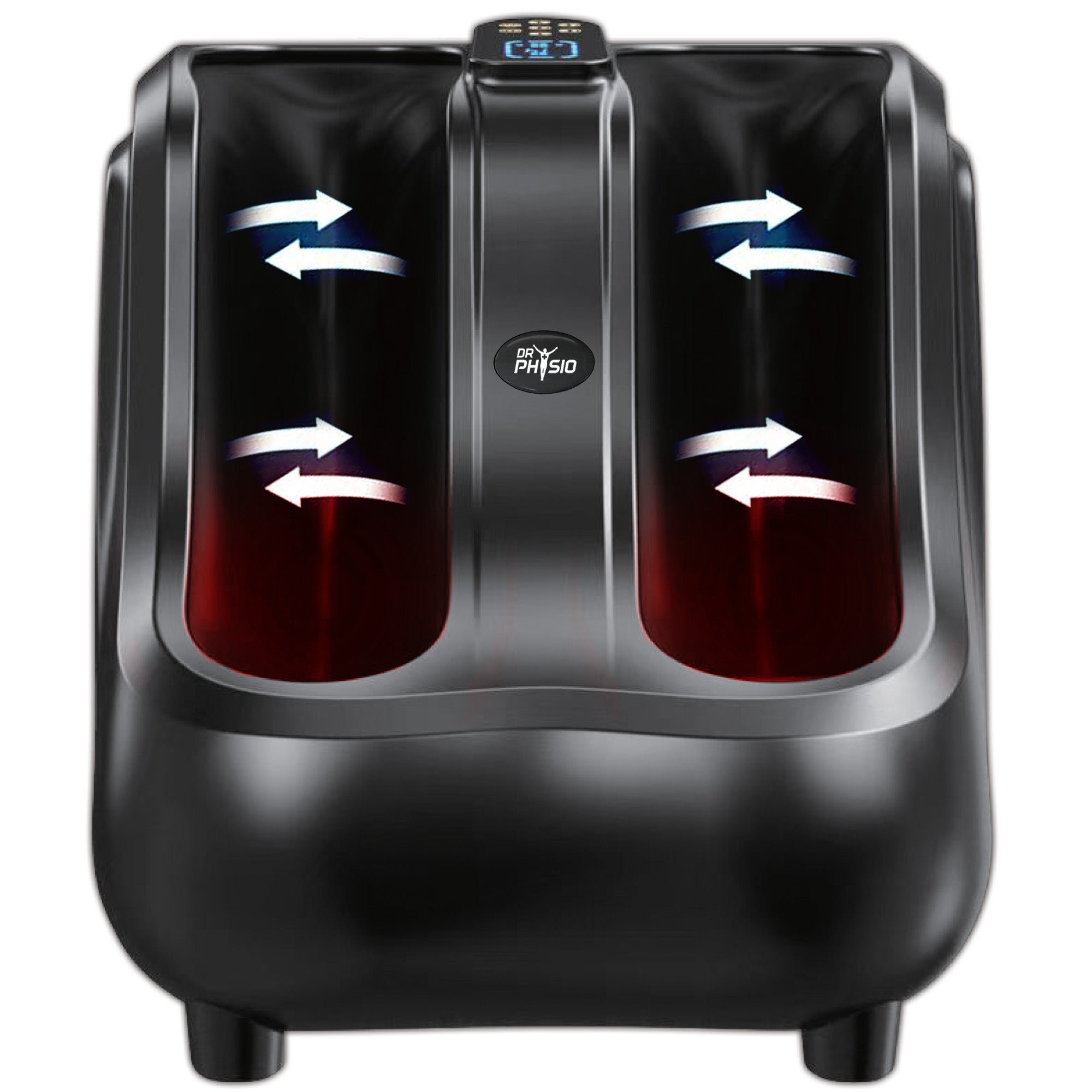 Dr Physio USA 1053 Grandmaster Foot & Calf Massager with Soothing Heat, 3 Intensity Levels and Vibrations, Electric Leg Massage Machine with Rolling & Kneading for Foot Pain Relief, Muscle Relaxation & Improved Blood Circulation