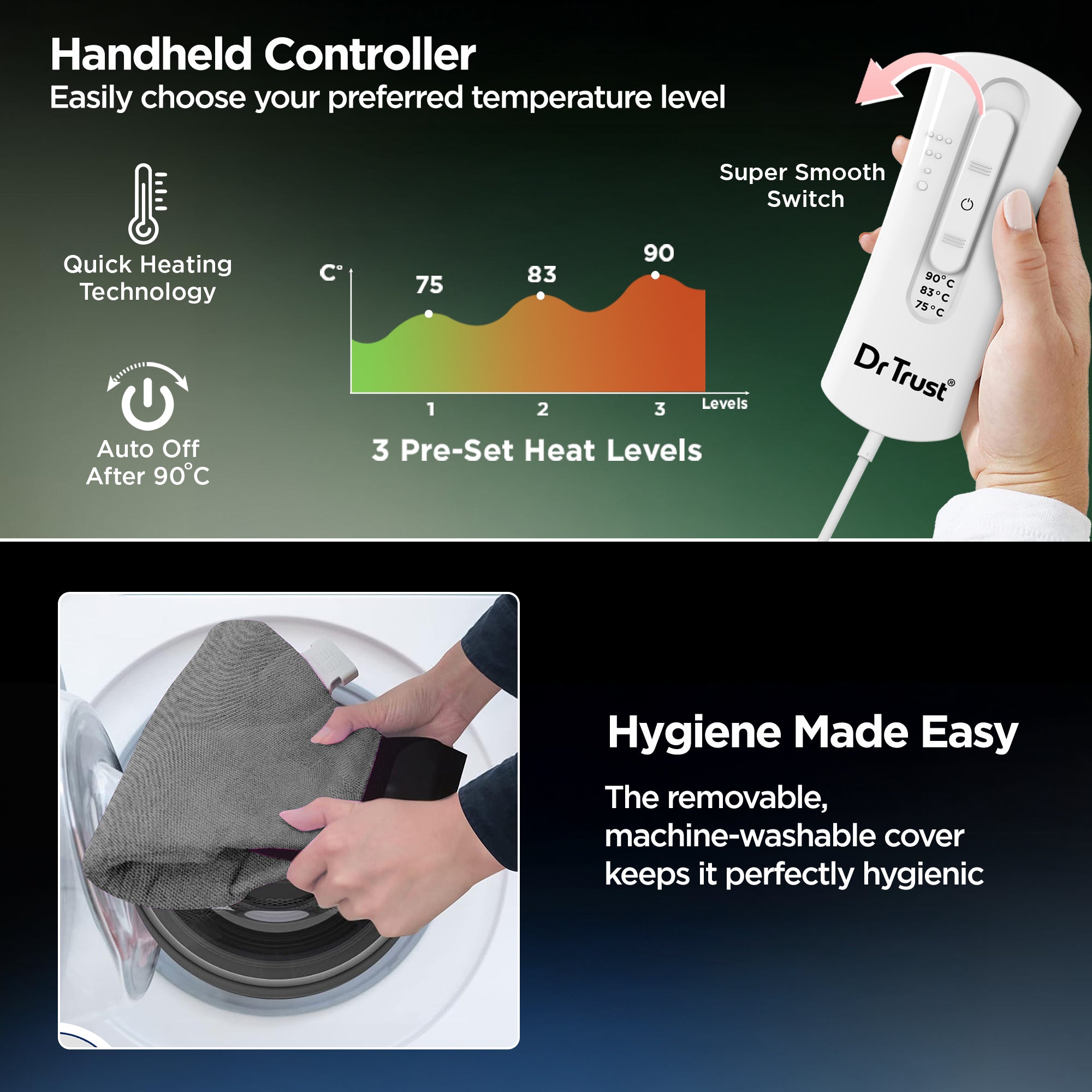 Dr Trust USA Orthopedic Electric Heating Pad 350