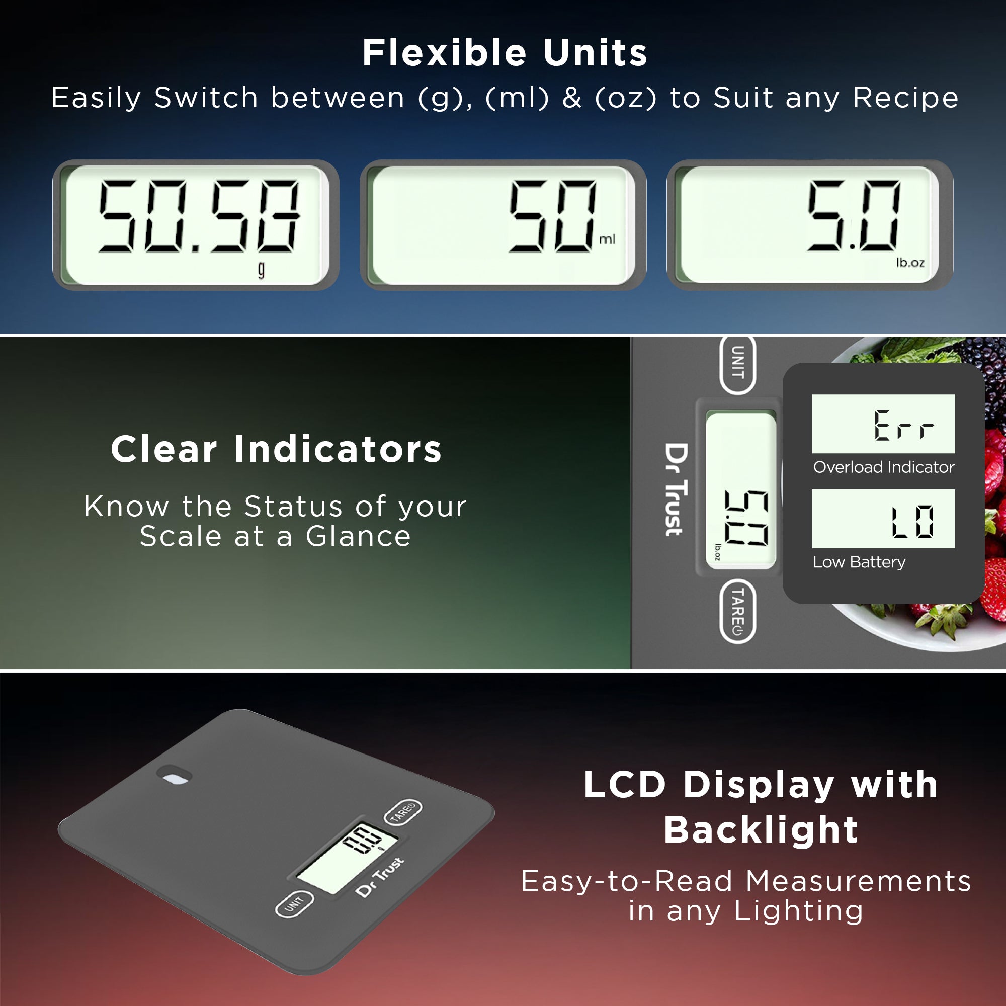 Dr Trust USA Electronic Kitchen Scale 517