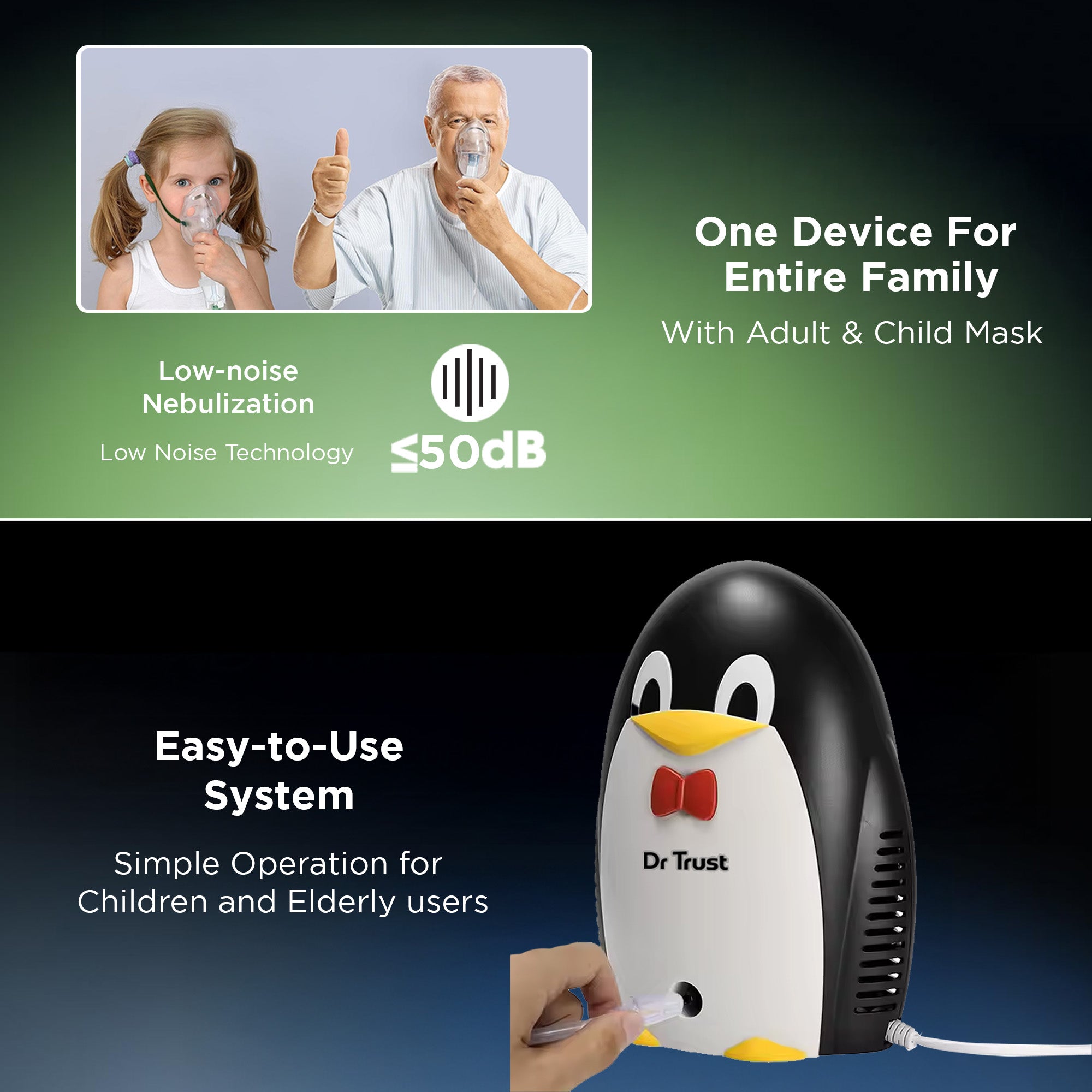 डॉ ट्रस्ट यूएसए जूनियर कंप्रेसर बच्चों के अनुकूल नेब्युलाइज़र 403