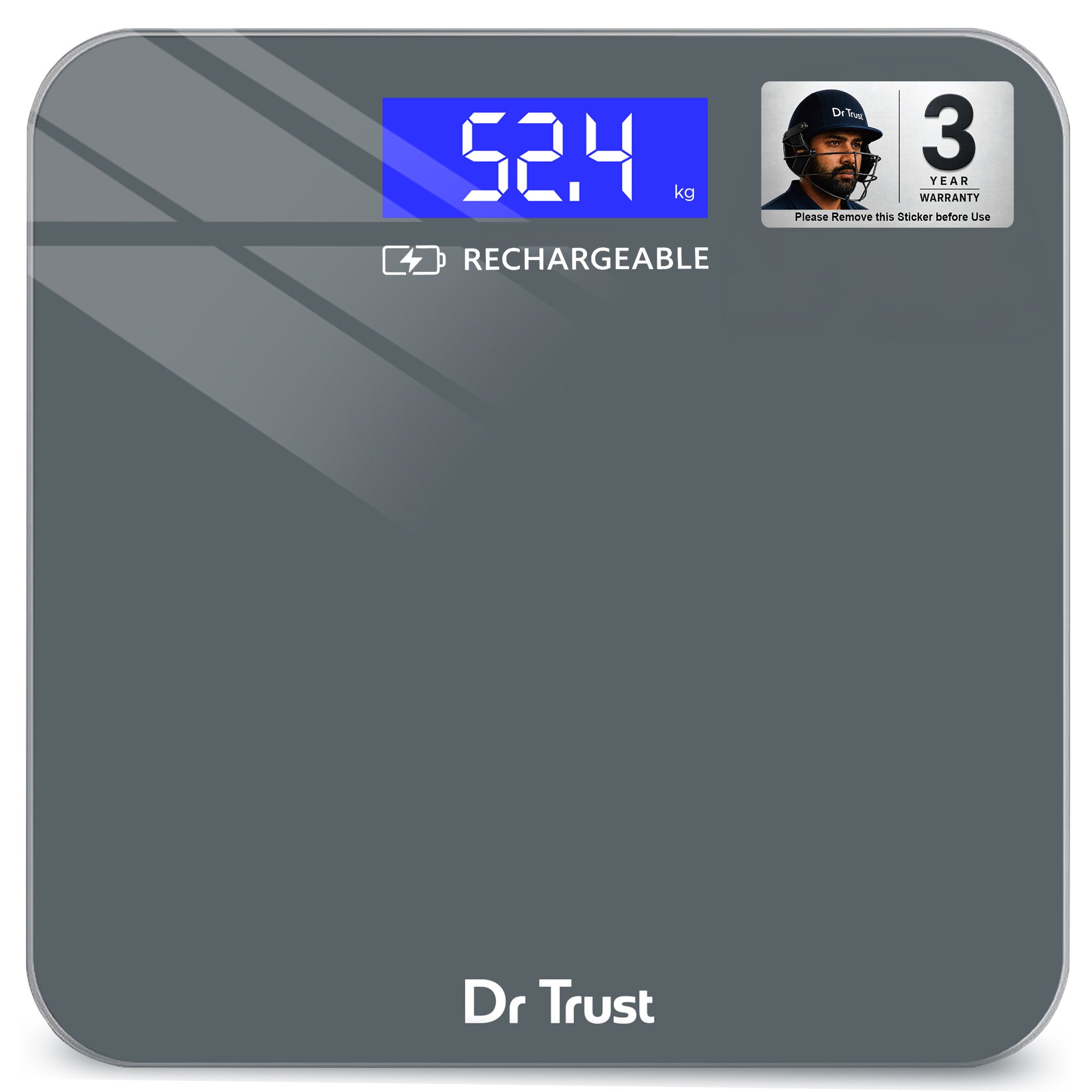 Dr Trust USA Platinum Rechargeable Personal Weighing Scale 501