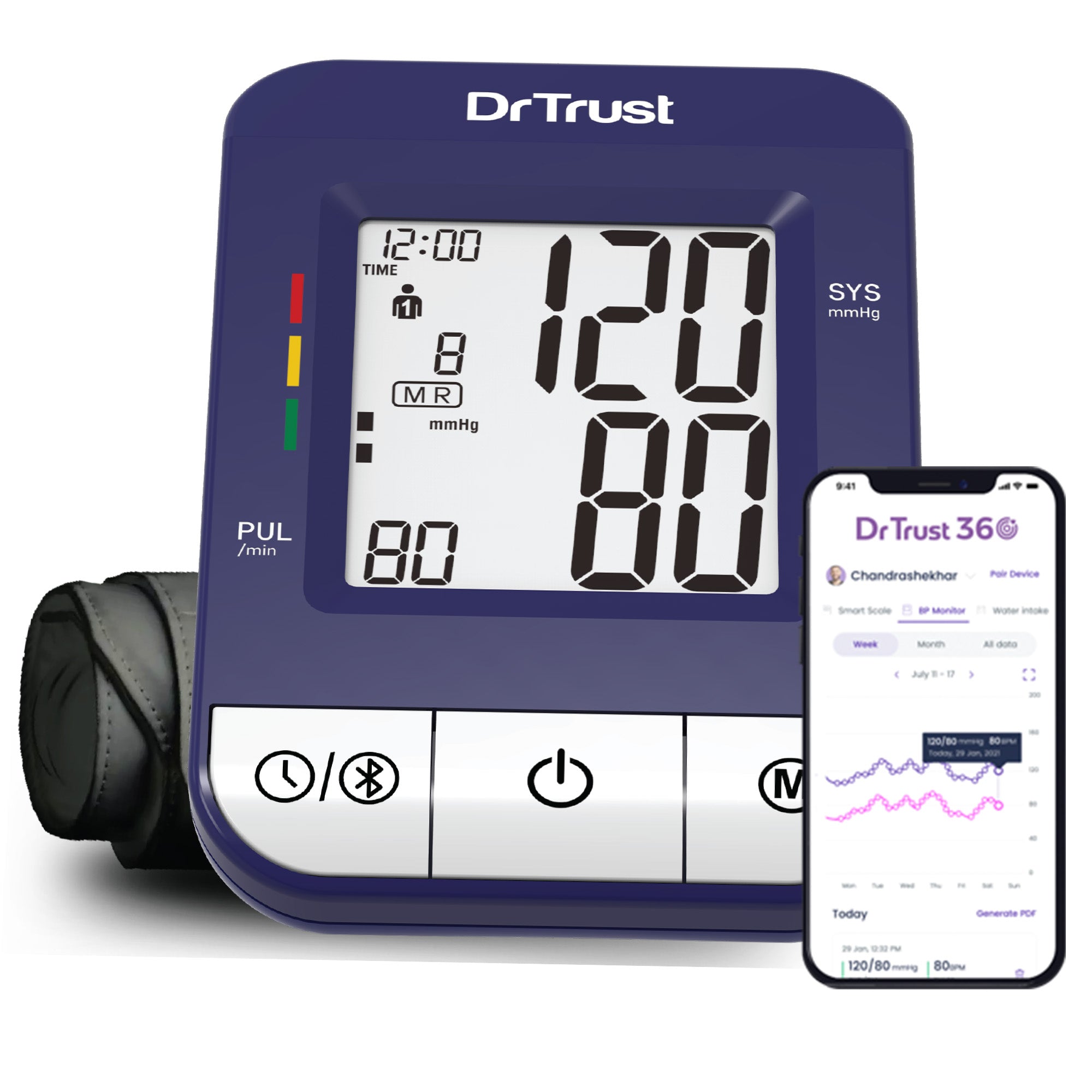 Dr Trust USA iCheck Connect BP Monitor 118