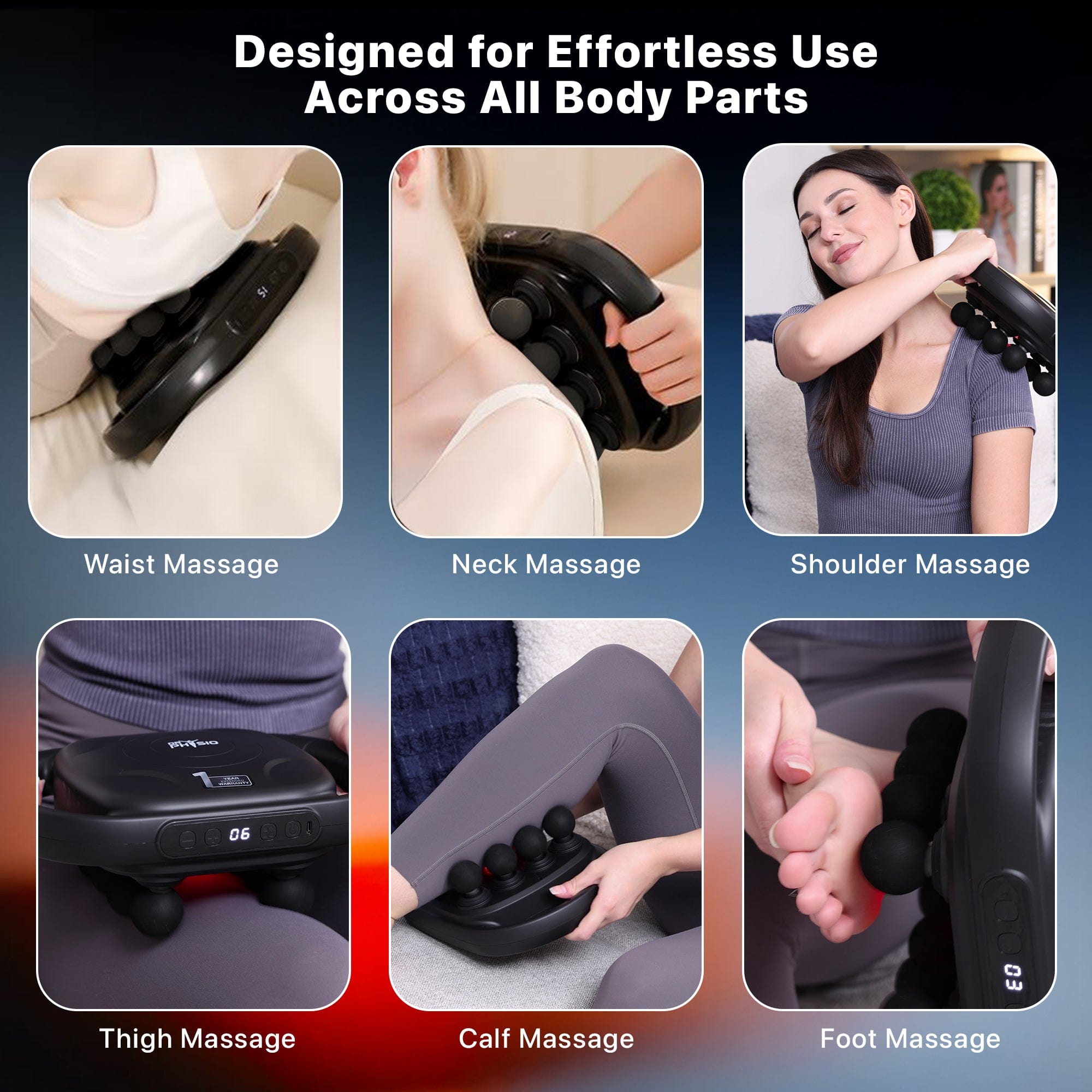 Dr Trust USA Massager Dr Physio USA 1051 Supervolt Octacore 8 Heads Gun Massager for Deep Tissue Percussion Large Muscle Groups Targeted Massage Machine Rechargeable Full Body Gun Device For Back, Neck, And Leg Muscles Pain Relief