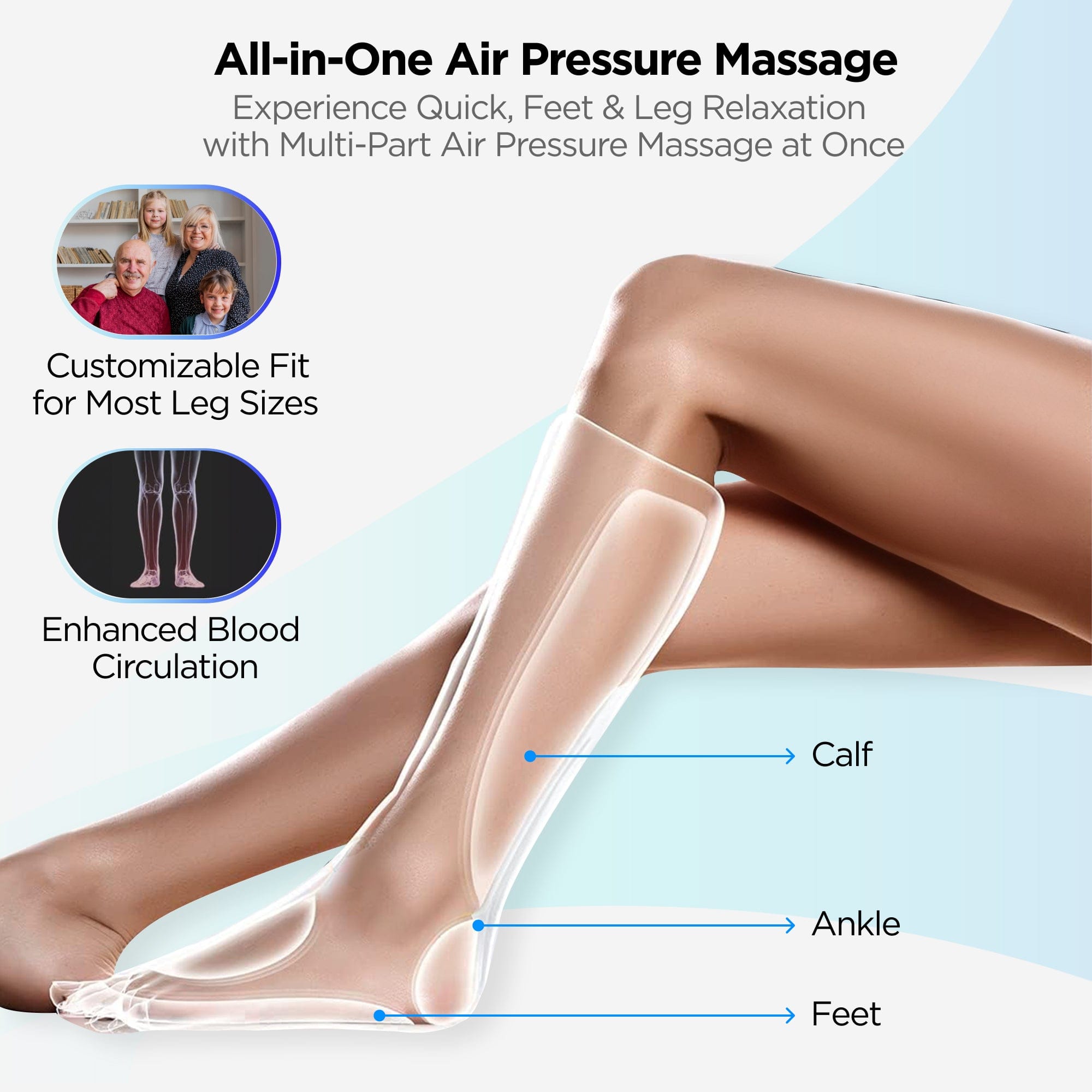 Dr Trust USA foot massager Dr Physio USA Air Compression Massager with Heat DVT Pump 1030