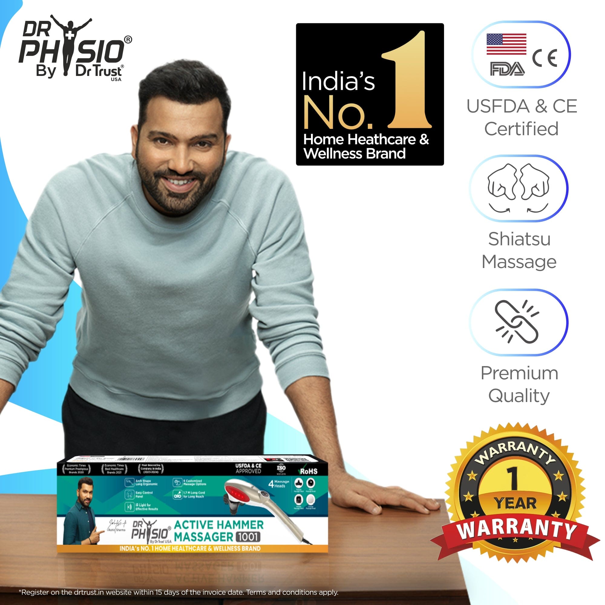 Dr Trust USA Massager Dr Physio USA Active Hammer Massager Machine Body 1001