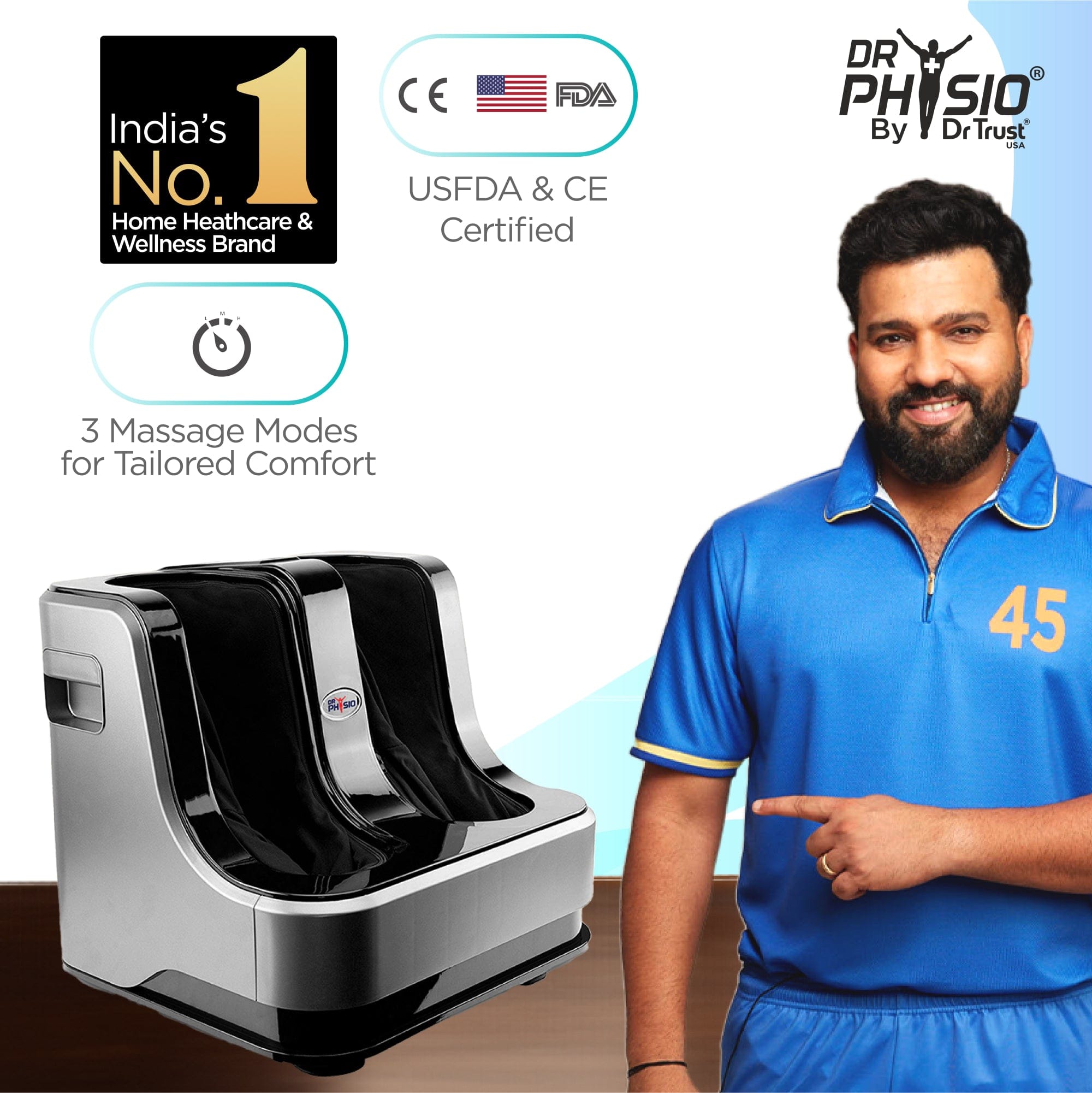 Dr Trust USA foot massager Dr Physio USA Shiatsu Leg, Foot and Calf Massager 1008