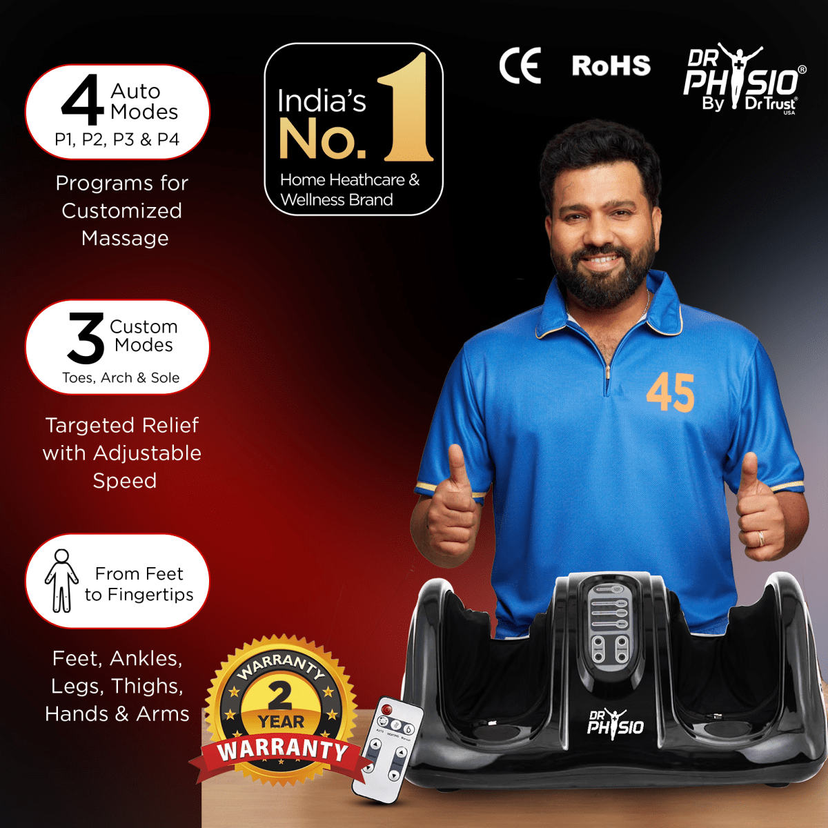 Dr Physio USA Maestro Shiatsu Electric Foot Massager 1044