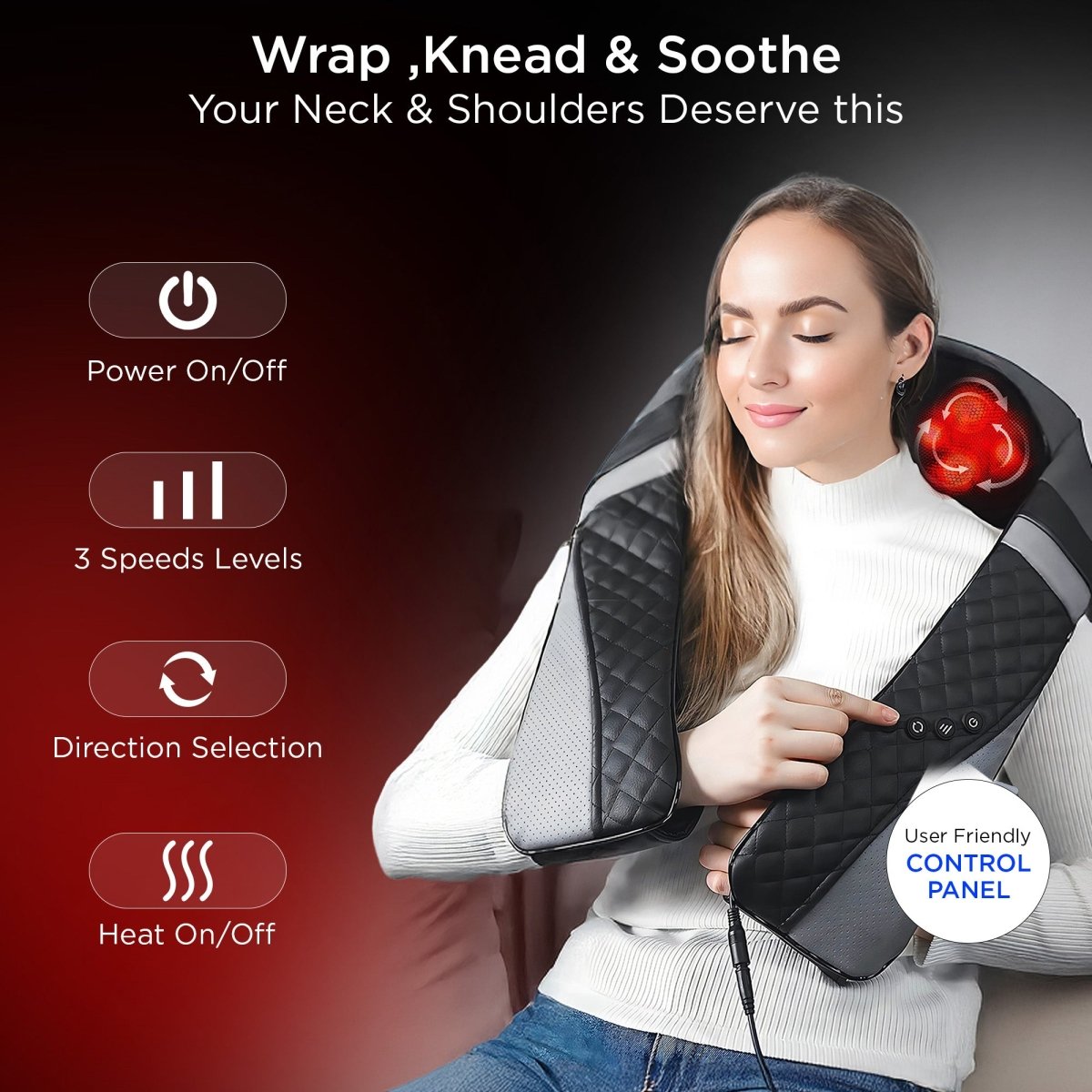 Dr Physio USA Shiatsu Neck, Back and Shoulder Massager with Heat 1047
