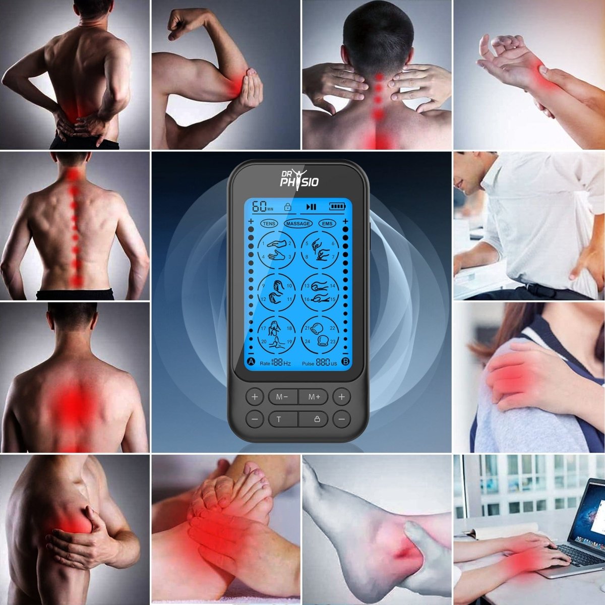 Dr Physio USA TENStar Antares Massage Machine TENS/EMS 1050