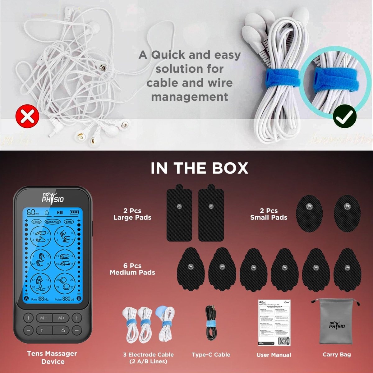 Dr Physio USA TENStar Antares Massage Machine TENS/EMS 1050