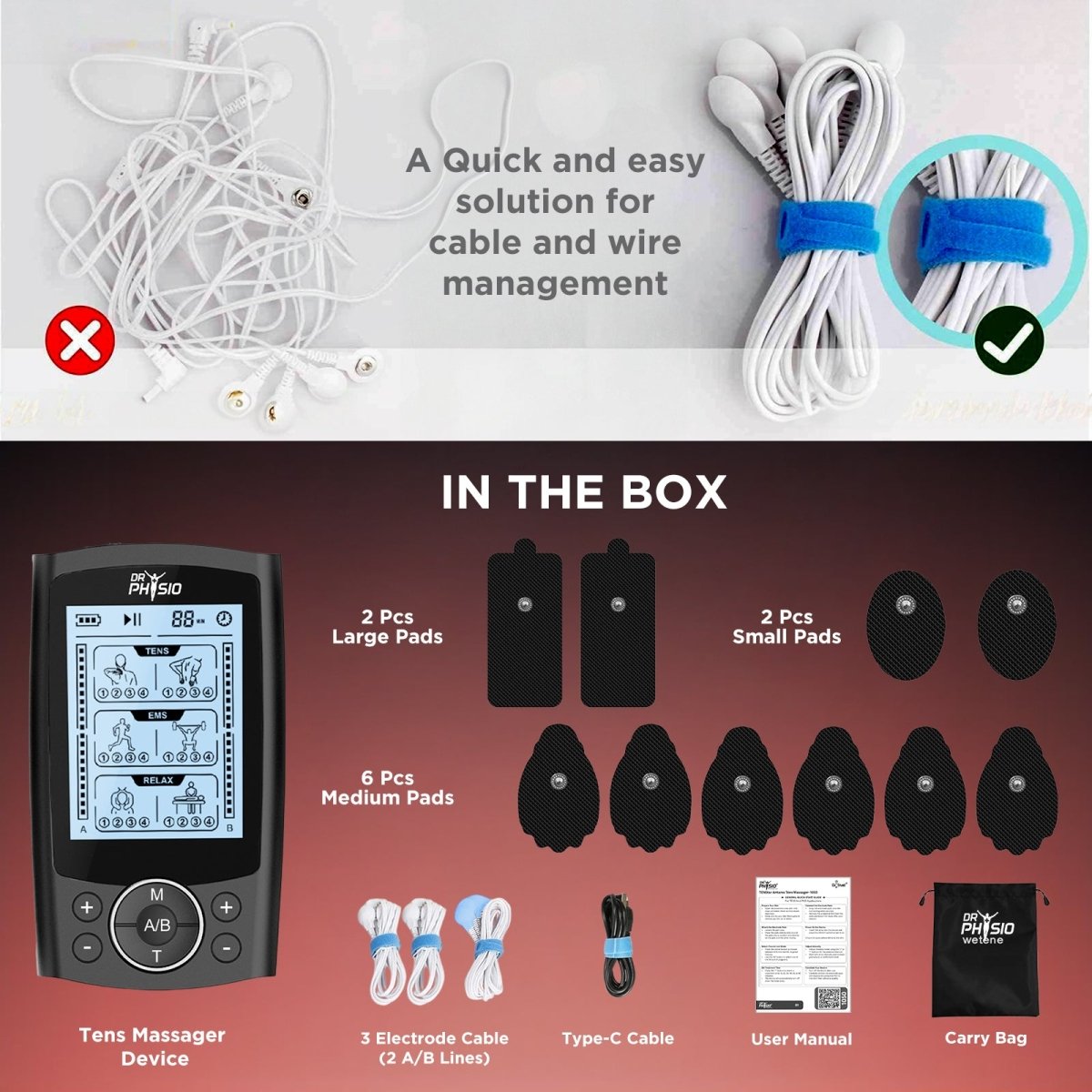 Dr Physio USA TENStar Massager Machine TENS/EMS 1040