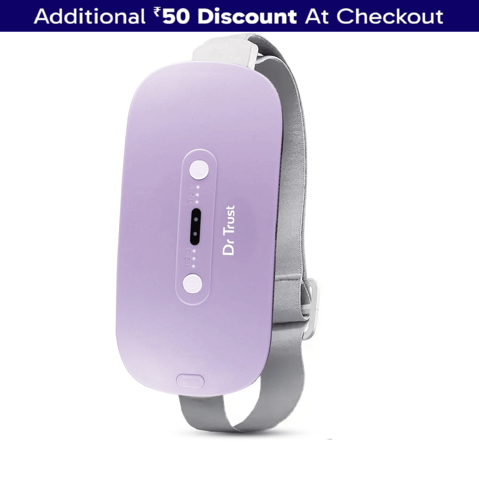 Dr Trust USA Hot Cold Dr Trust Period Cramps Pain Relief Heating & Massage Pad For Women with 3 Temp. & 3 Modes, Portable, Cordless Menstrual, Belly, Back and Stomach Pain Relief Heat Belt 389 with Massager