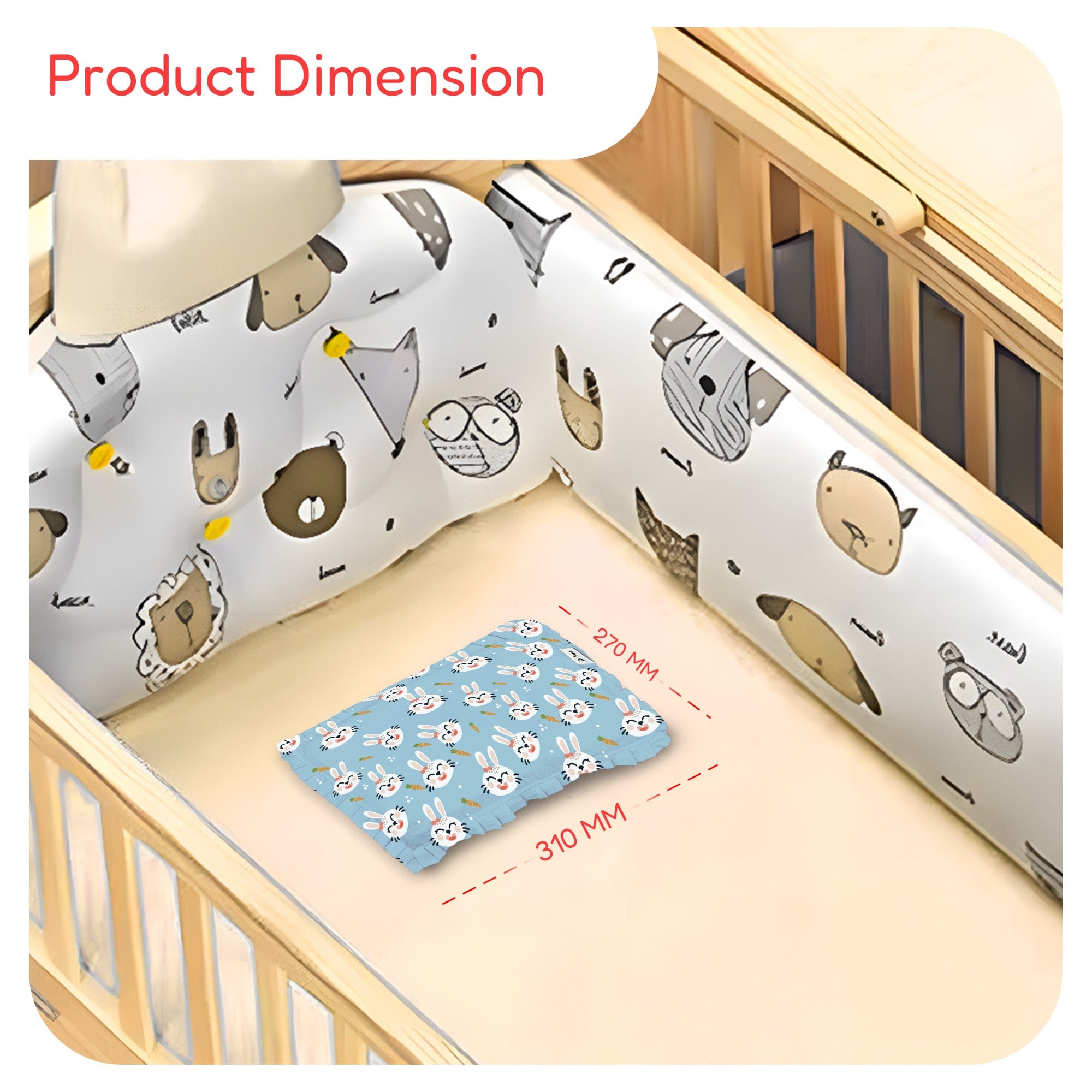 Dr Trust USA Dr Trust USA 380 TRUBABY Mustard Seed Baby Head Shaping Pillow with Removable Cover, 0 Month to 1 Year Flat Head Syndrome Prevention Rai Pillow for Head Shaping, Neck Support & Sound Sleep (Size 31x27 cm)