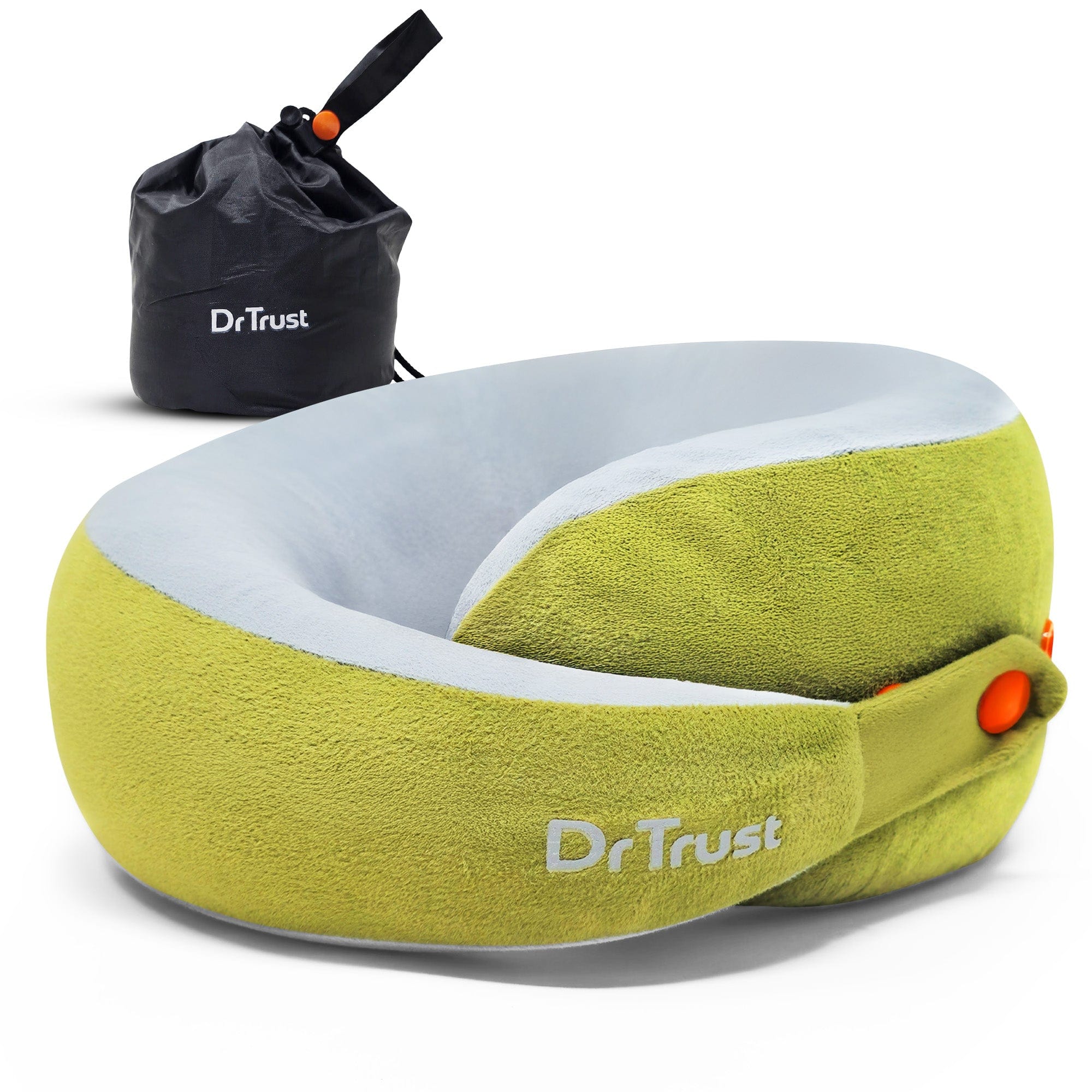 Dr Trust USA Ortho Products Dr Trust USA 382 Aero Travel Neck Pillow for 360° Support Soft Memory Foam Pillow with 3 Adjustable Neck Buttons, Comfortable & Breathable Machine Washable Cover, Perfect For Car, Flight & Train Travel