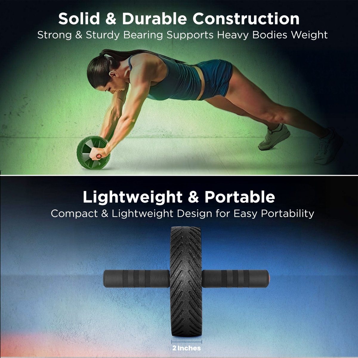 Dr Trust USA Ab Wheel Roller with Knee Mat 311 (Black)