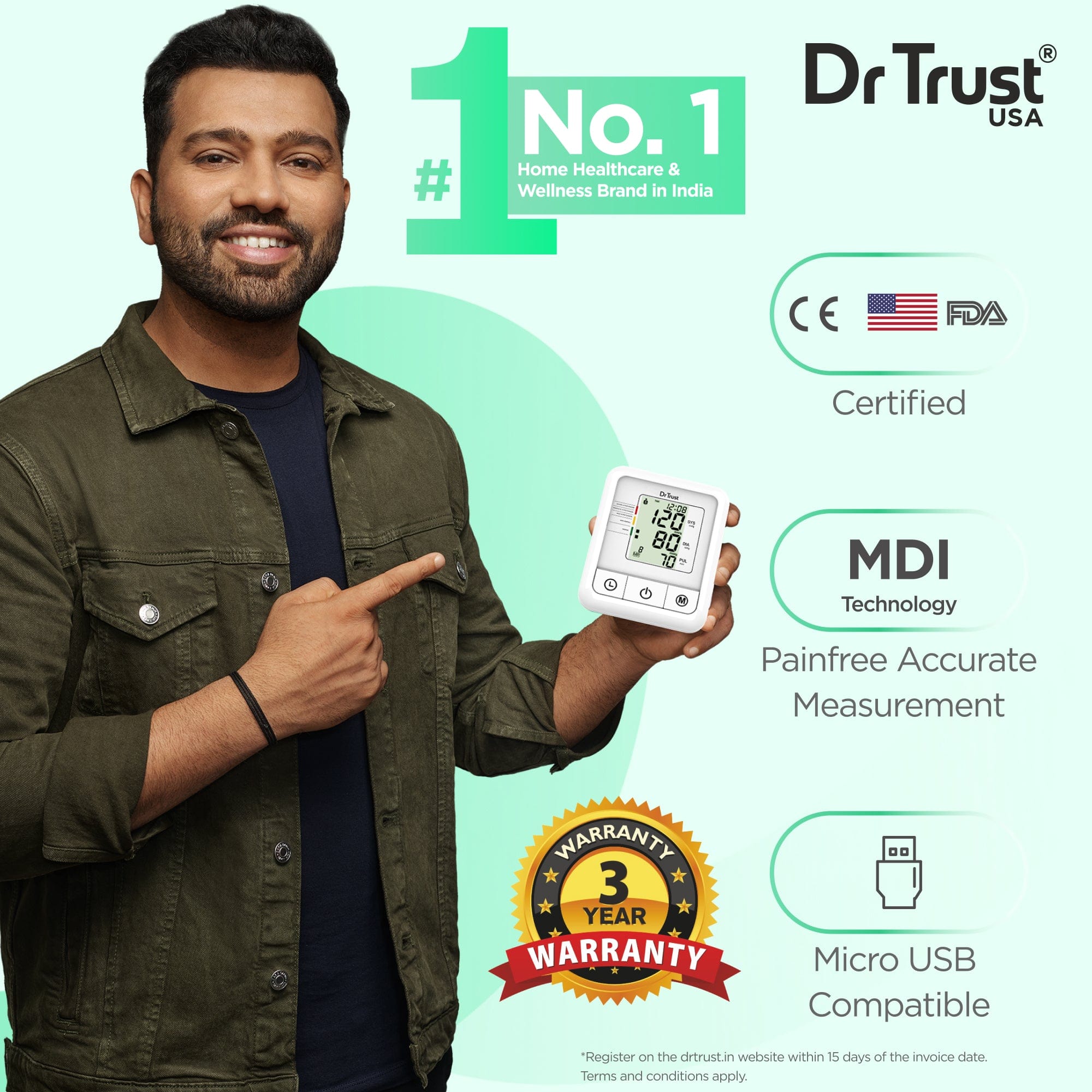 Dr Trust USA Blood Pressure Monitor Dr Trust USA BP Check 110 W