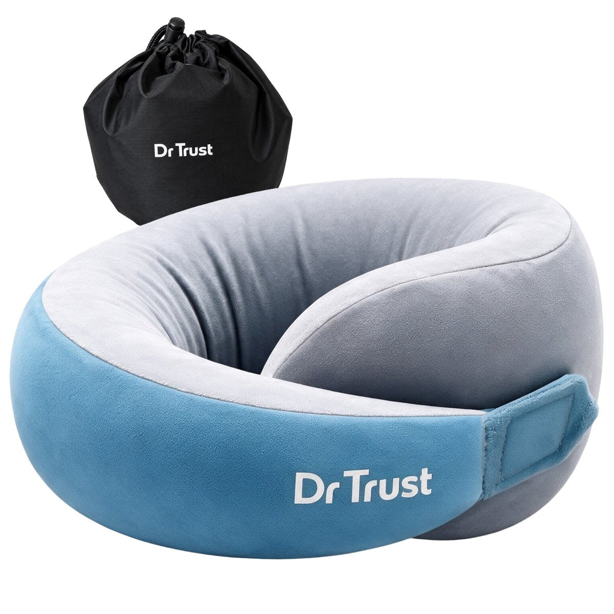 Dr Trust USA Cocoon 395 Travel Neck Pillow with 360° Support – Blue