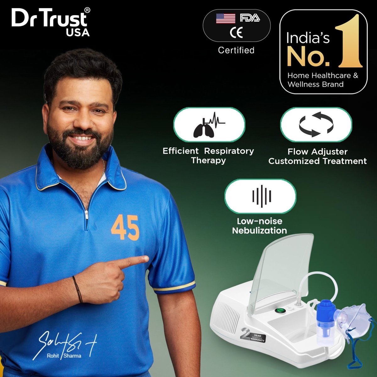 Dr Trust USA Compressor Plus Nebulizer 405