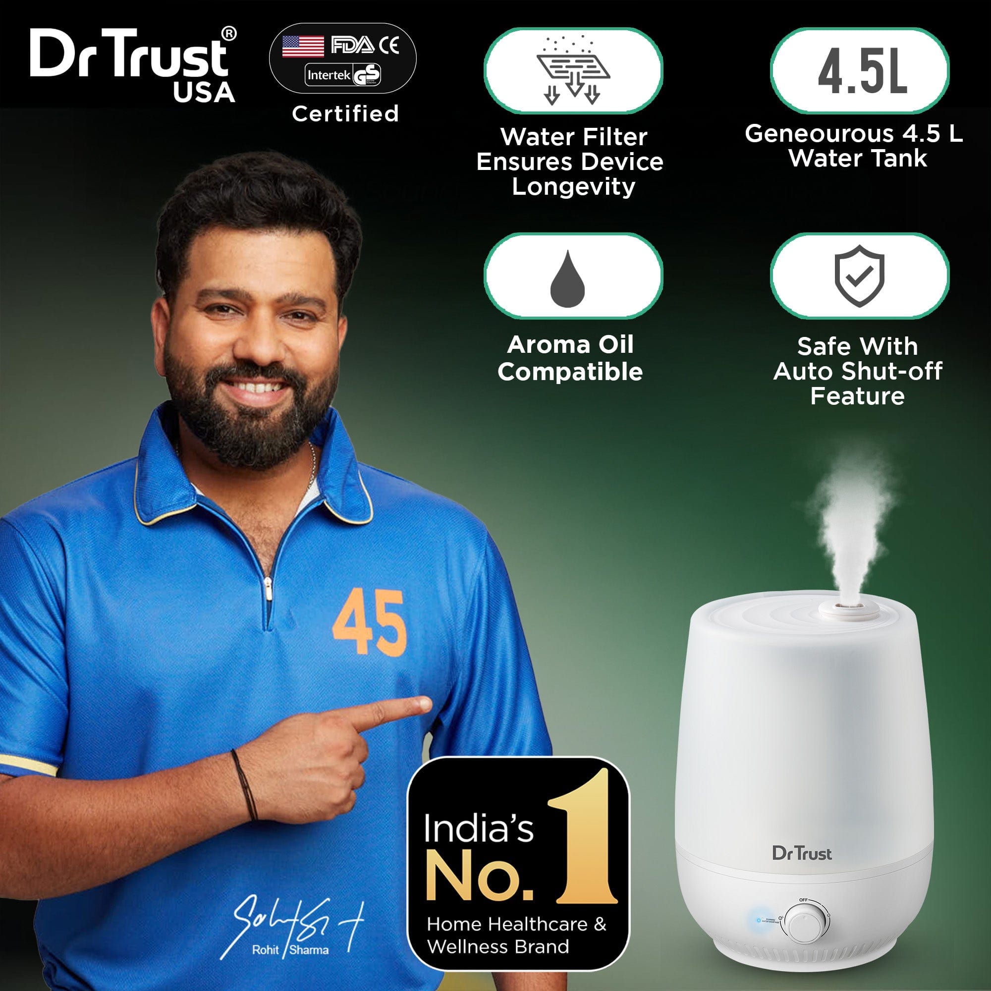 Dr Trust USA humidifier Dr Trust USA Cool Mist Humidifier 4.5 L - 907