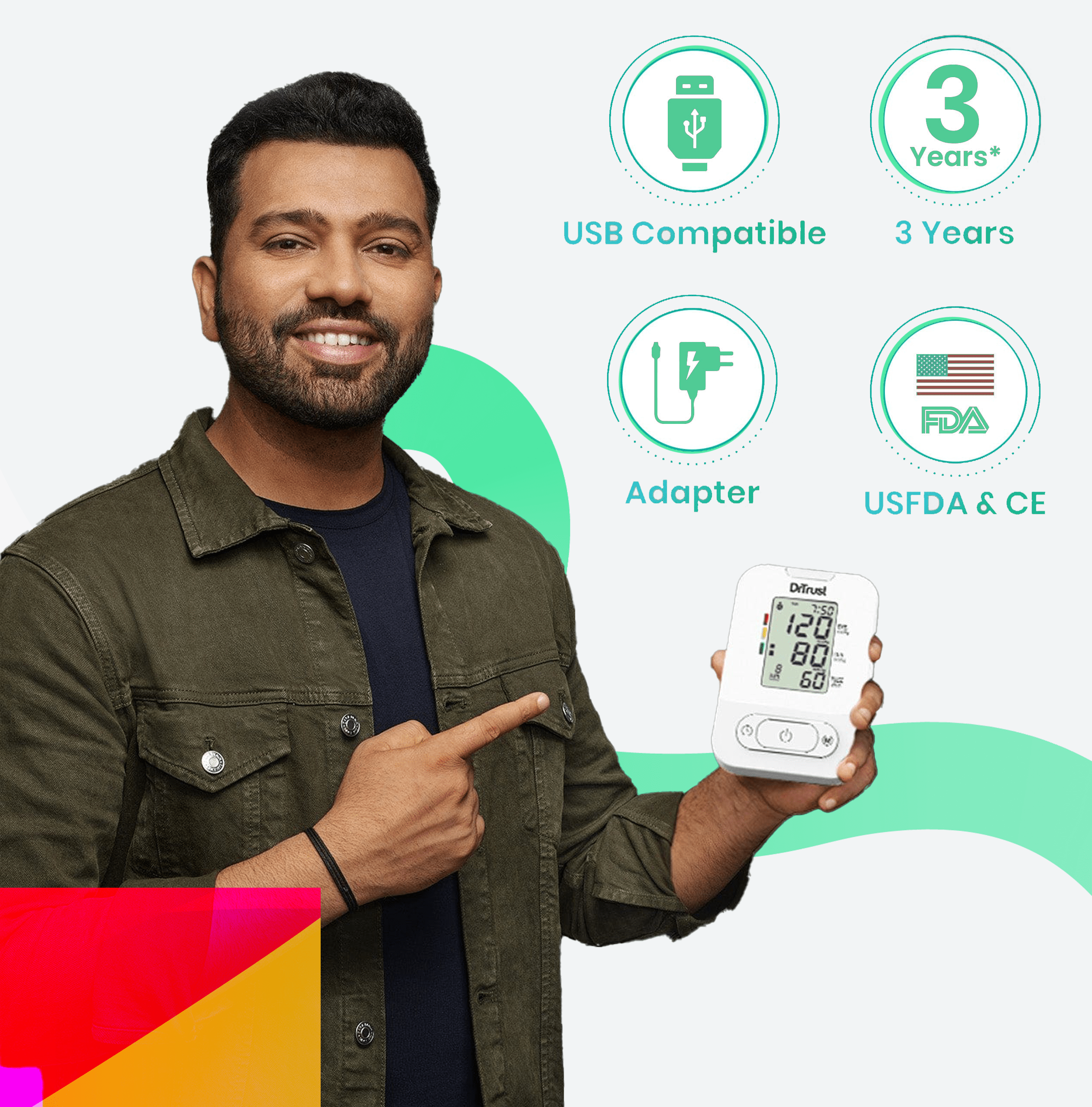 Dr Trust USA Blood Pressure Monitor Digital Blood Pressure Monitor -127