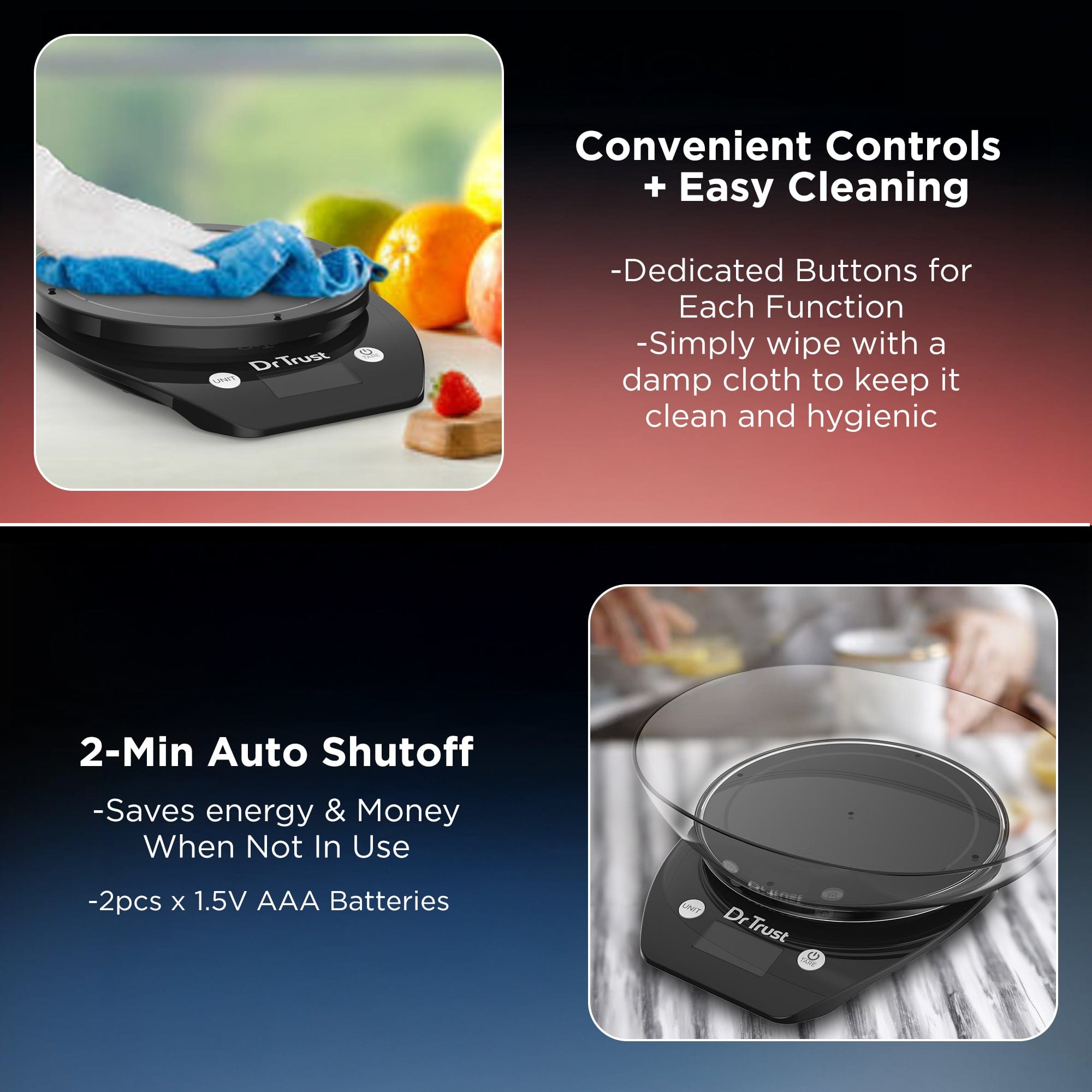 Dr Trust USA kitchen scale Dr Trust USA Digital Kitchen Weight Machine with Bowl for Healthy Cooking & Baking, Multi-purpose, Precision Weighing Scale 531 Measure up to 5 kg, Diet Food, Precision Nutrition BPA Free Bowl & Batteries Included