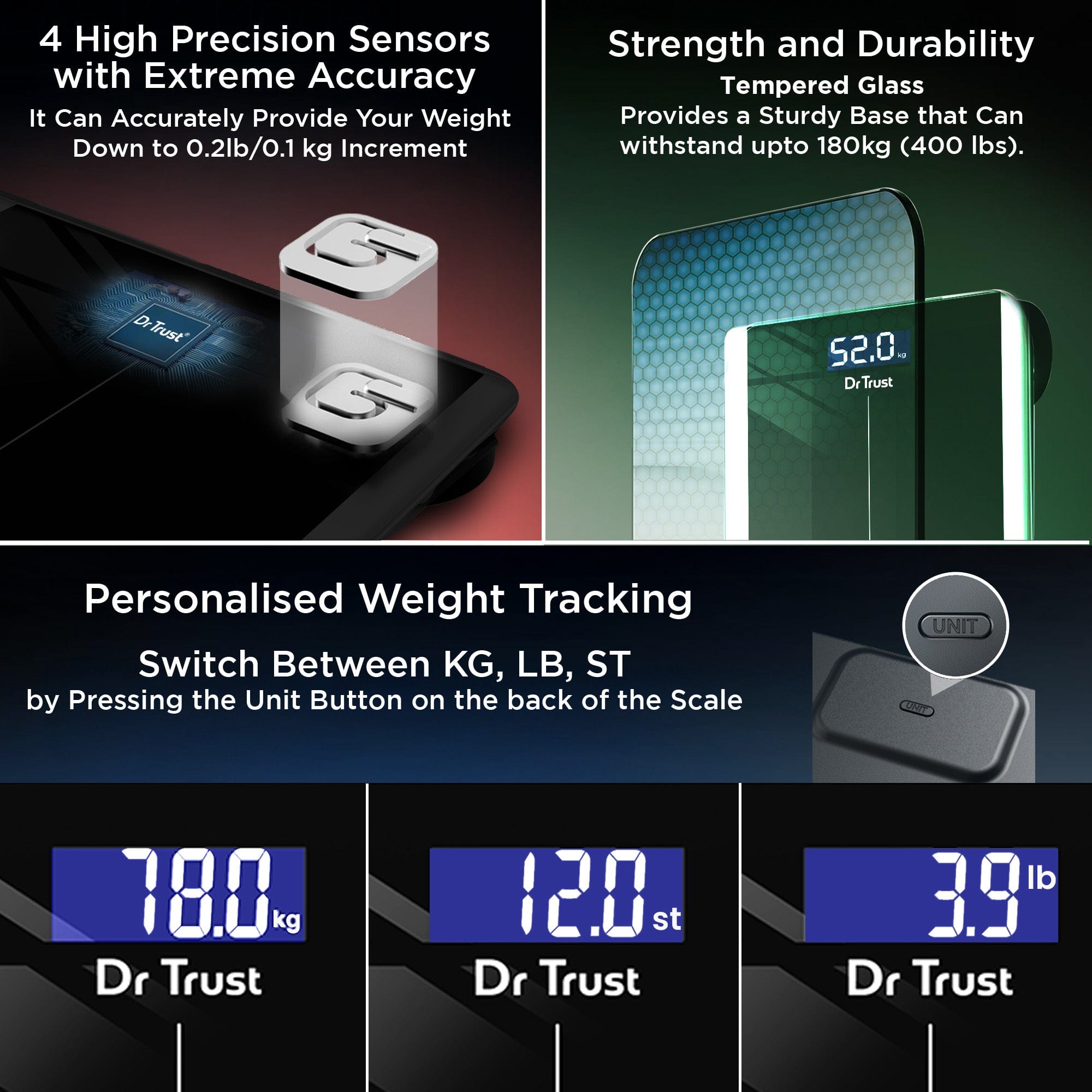 Dr Trust USA Weighing Scale not body fat Dr Trust USA Balance Personal Weighing Scale 513