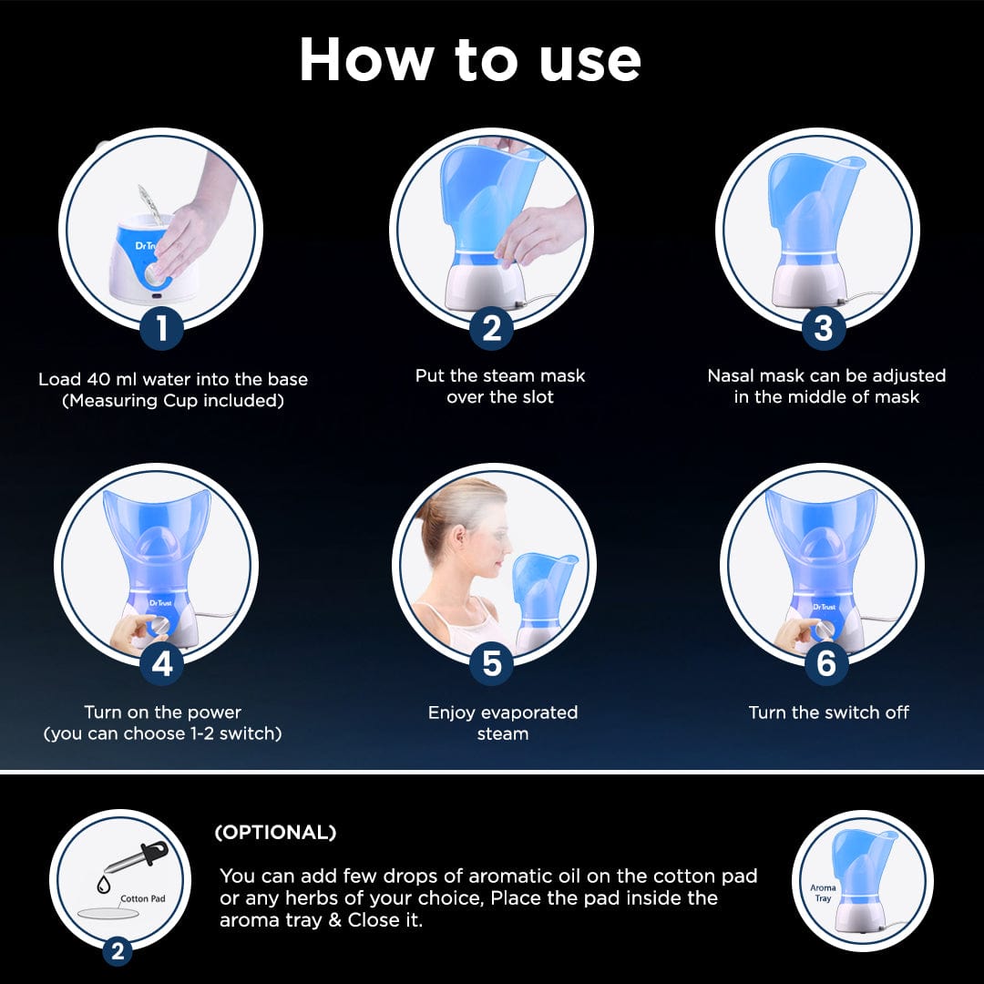 Dr Trust USA Home Spa Face Steam Vaporizer (Blue) 901