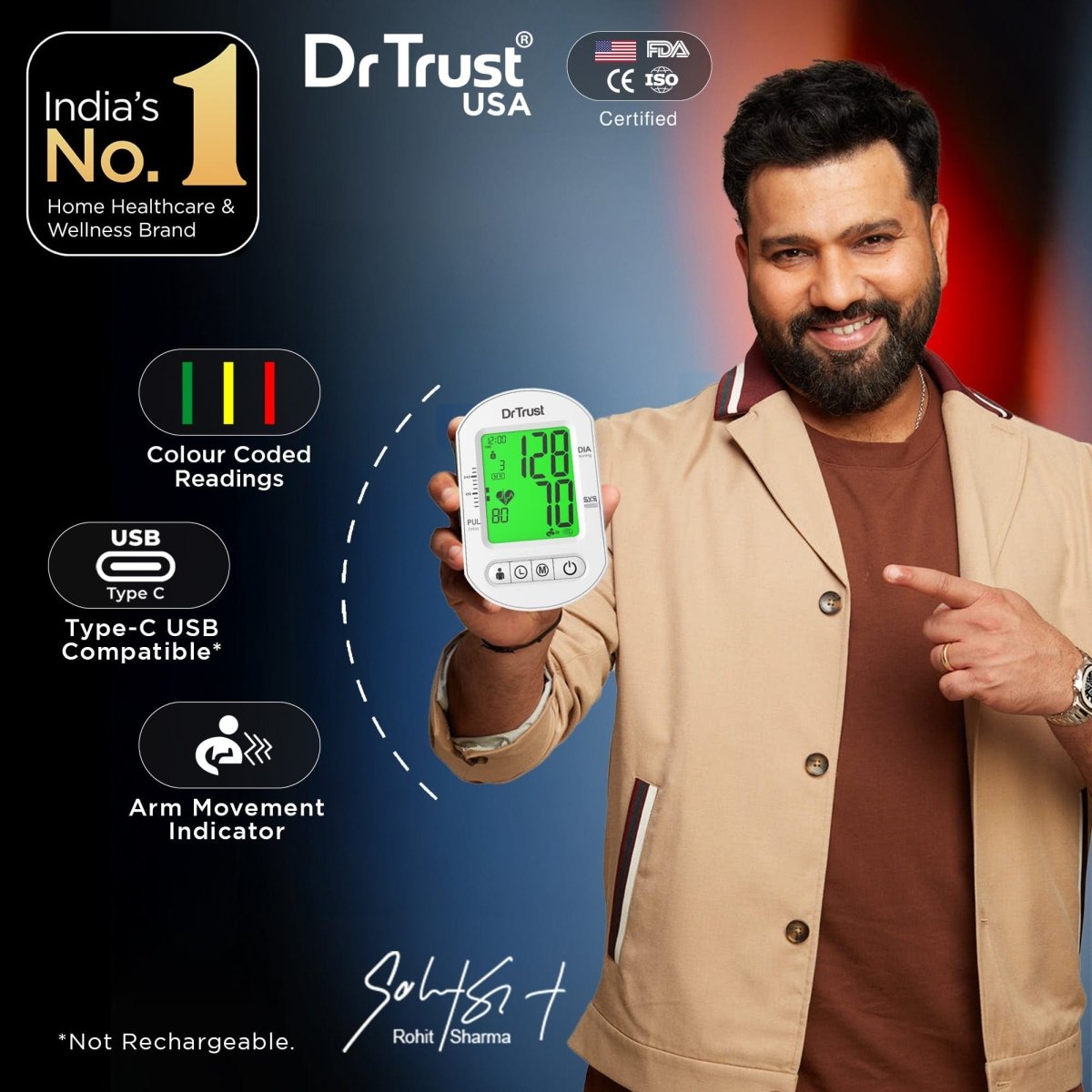 Dr Trust USA Intellitrack Portable Digital BP Monitor 133