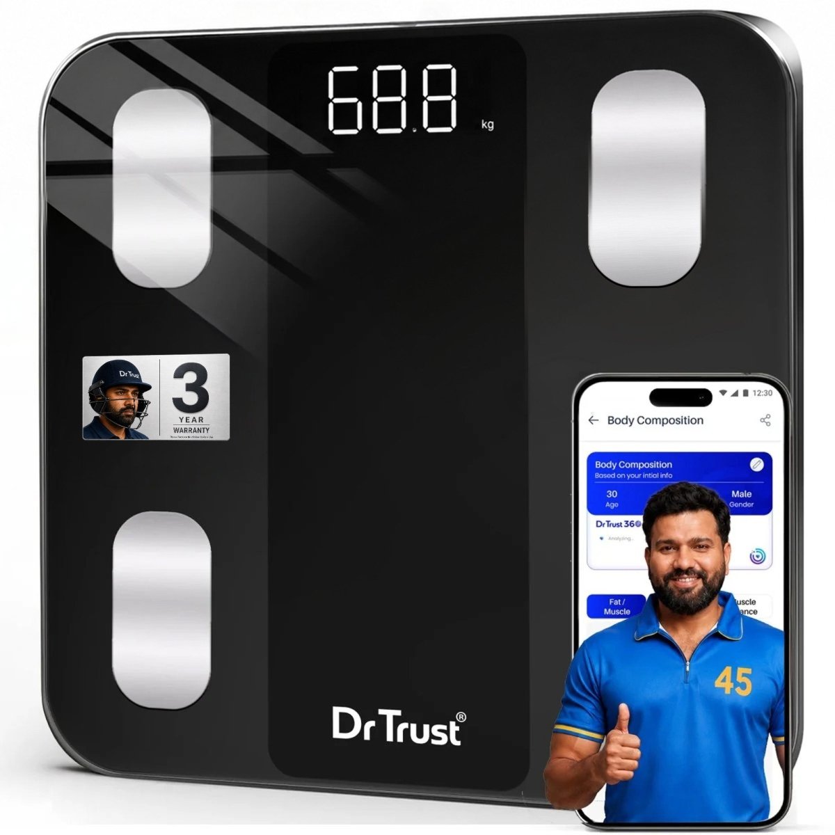 Dr Trust USA Legend Smart Body Fat Analyzer & BMI Weight Machine 526