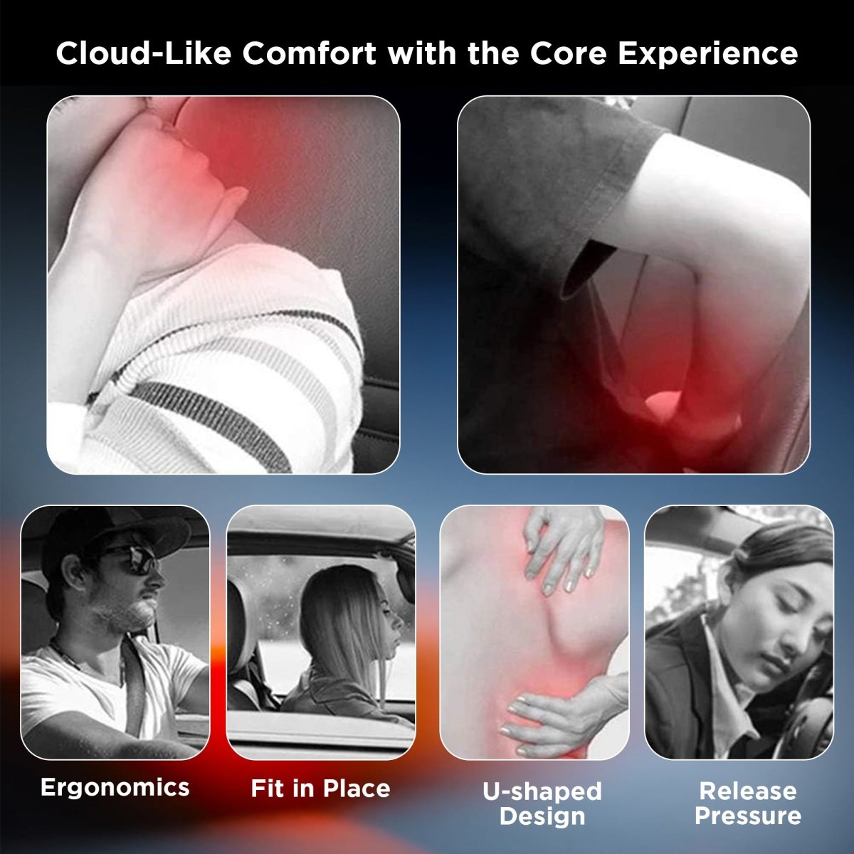 Dr Trust USA Orthopedic Neck Rest Headrest Car Pillow 357 (Large)