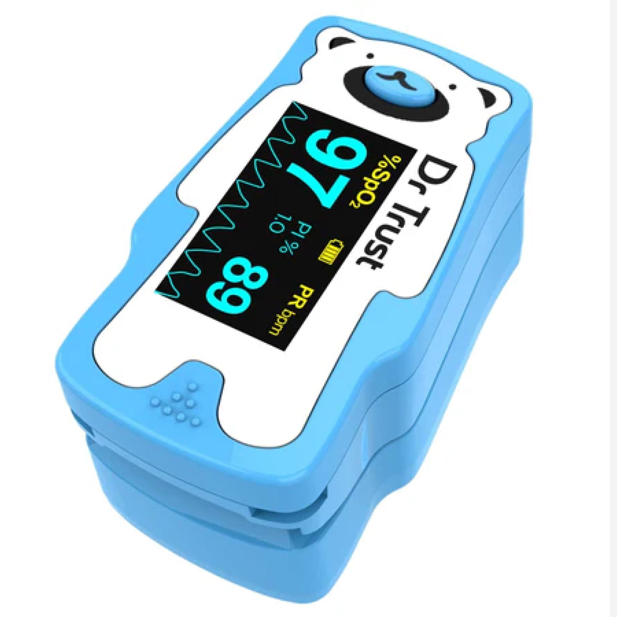 Dr Trust USA kids oxi Dr Trust USA Paediatric Finger Tip Pulse Oximeter for kids Sp02 check (Blue) 212