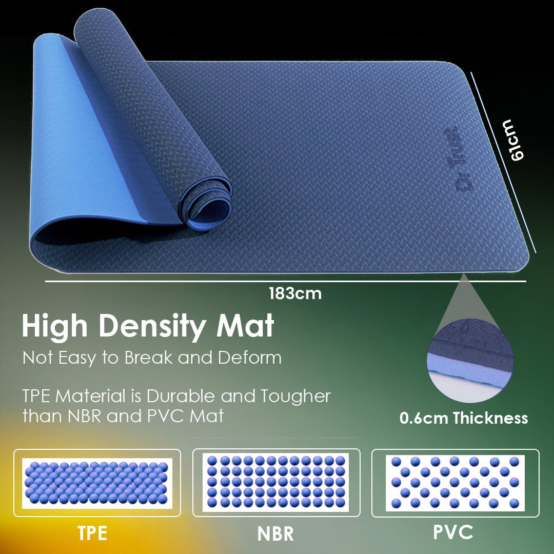 Dr Trust USA Premium Luxfoam TPE Yoga & Exercise Mat 317
