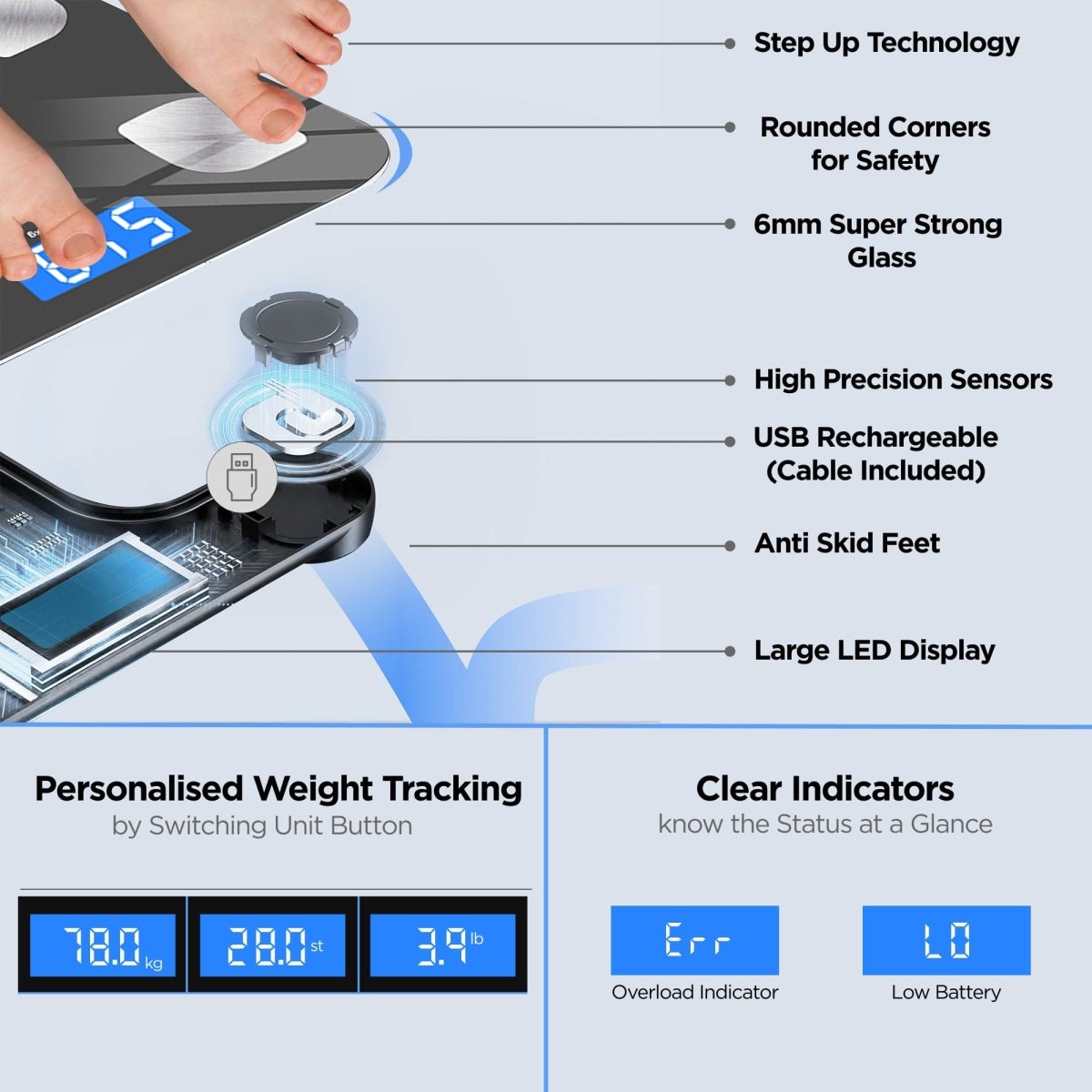 Dr Trust USA Smart Body Fat Scale Analyser 505