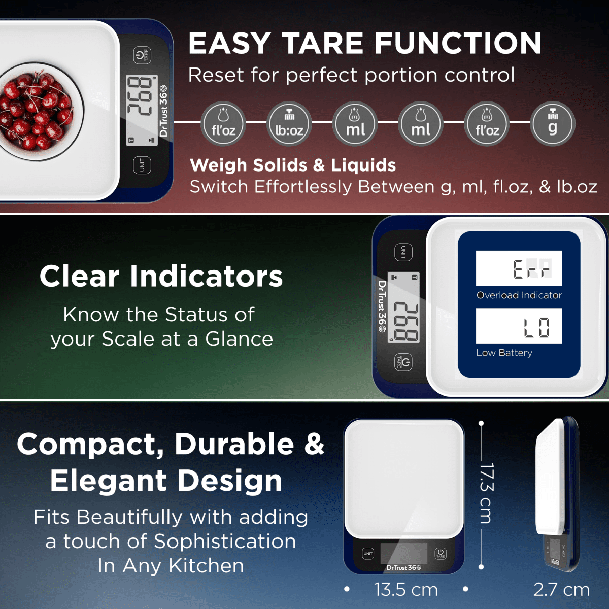 Dr Trust USA Smart Nutrition Food Kitchen Scale with App 530